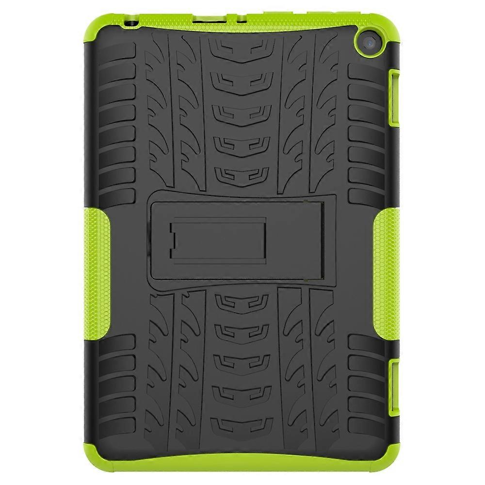 Tire Texture Shockproof TPU+PC Protective Case with Holder For Amazon Fire HD 8 (2020)
