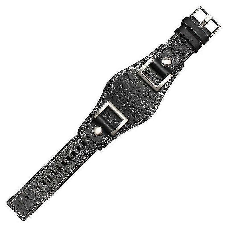 24MM Svart Brun Kohud Läder Klockarmband För FOSSIL JR1157 Klockor