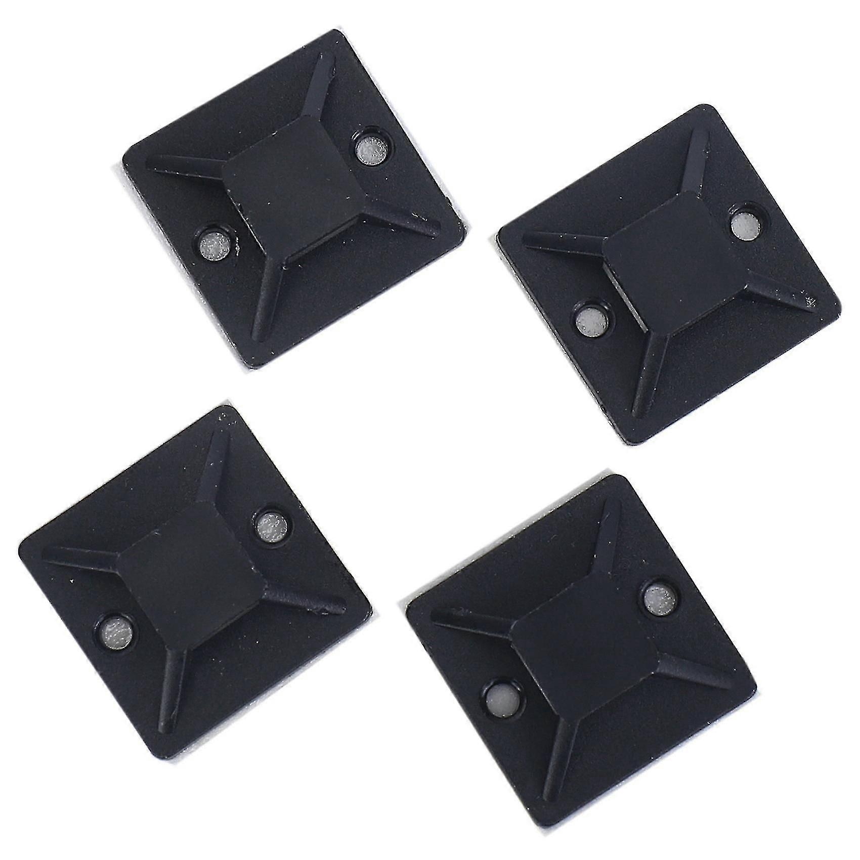 100 Pcs Self Adhesive Cable Tie Mount Base Holder 20 X 20 X 6mm