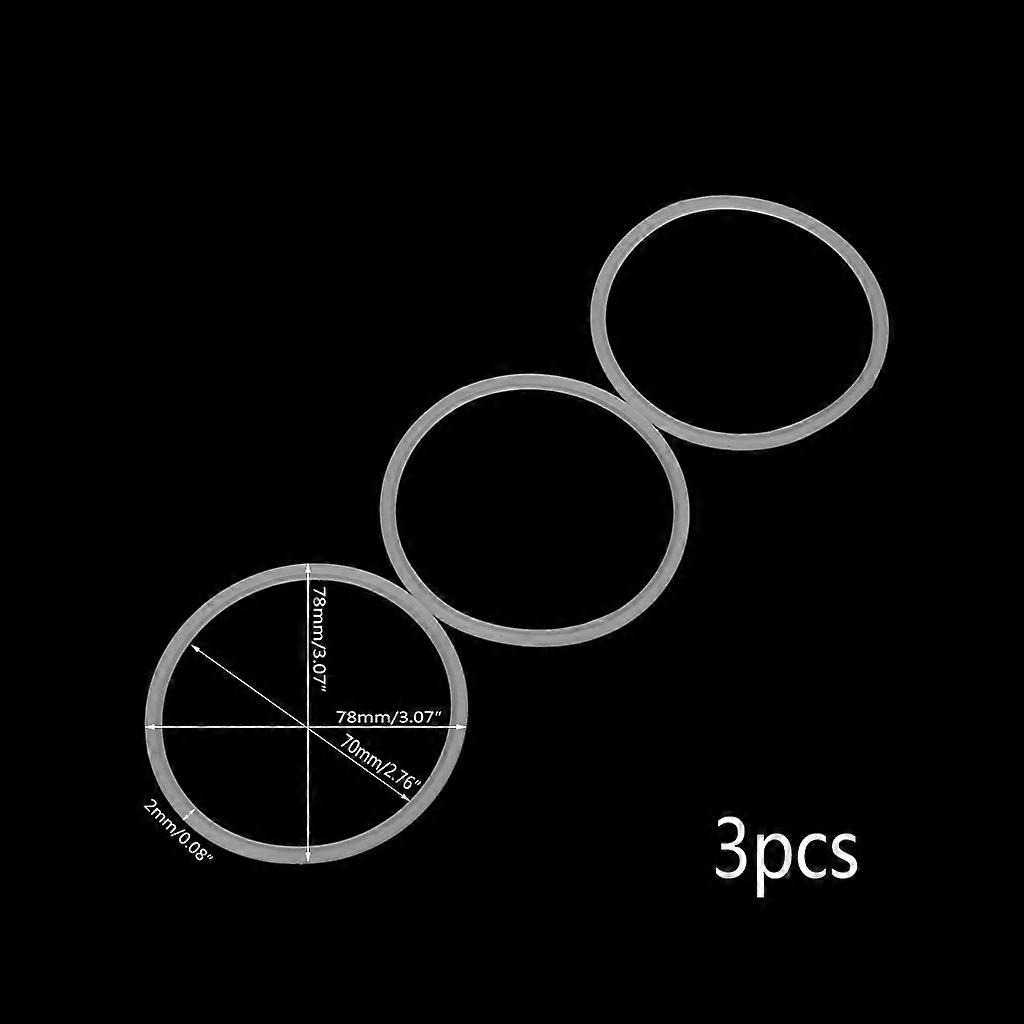 3Pcs 7.8cm Rubber O Shaped Replacement Gaskets Seal Ring Part For Blender Juicer  white