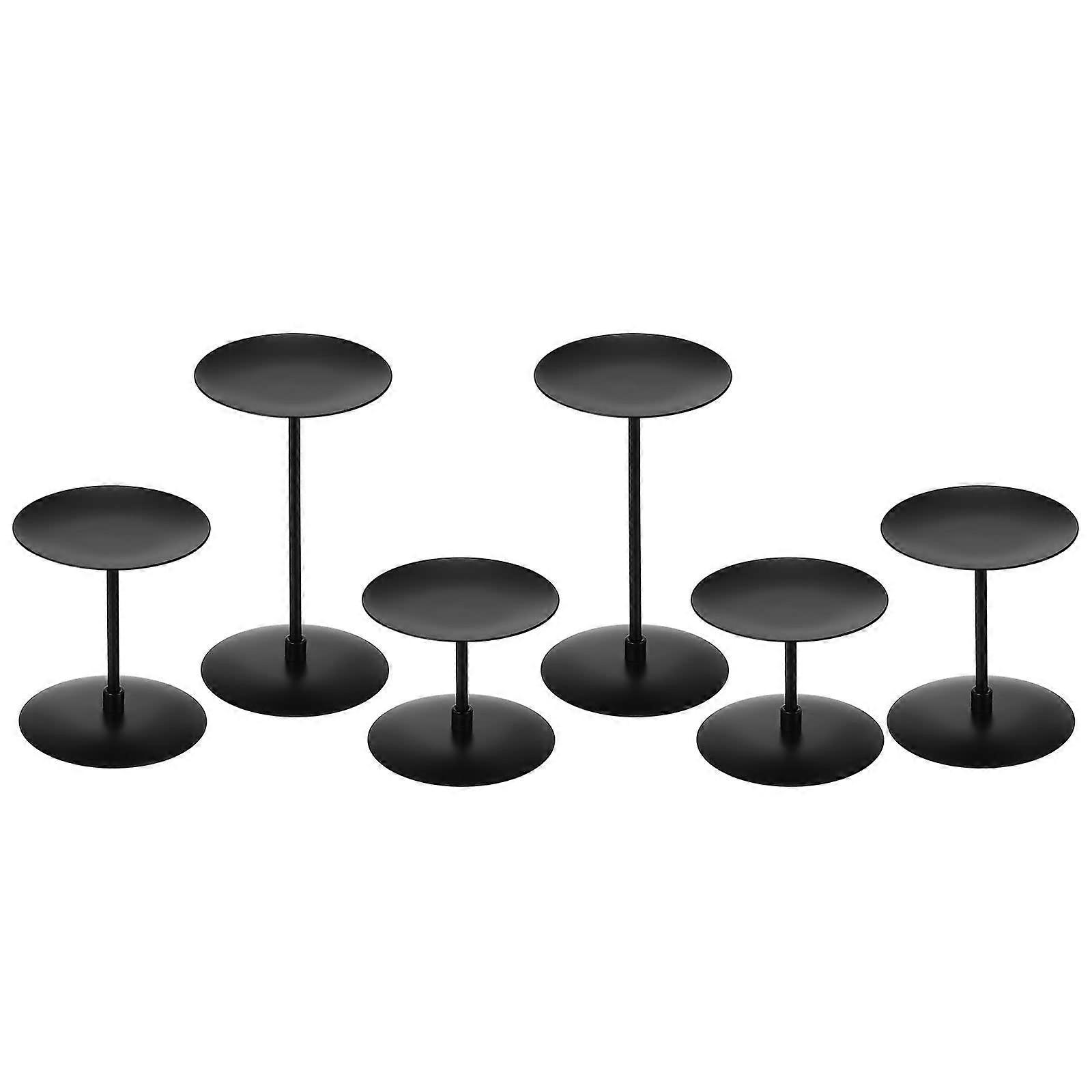 2 Set Modern Iron Candle Holders for Halloween Dinning Table Decoration and Centerpiece Home Fireplace