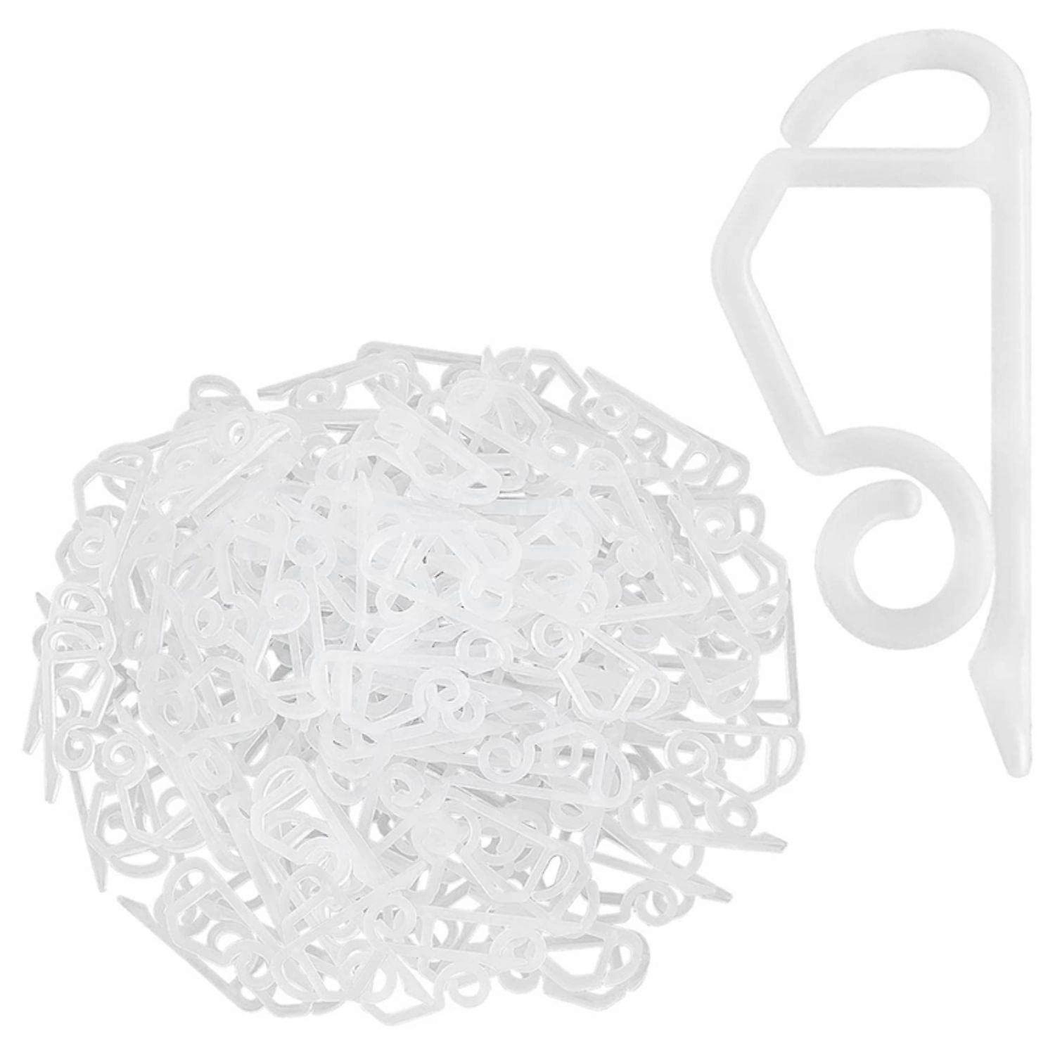 120 Pcs Christmas Light Clips Outside Gutter Hooks Plastic Holiday Gutter Light Weatherproof Hooks for Halloween