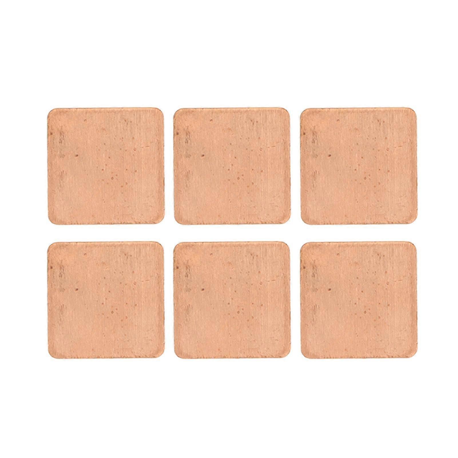 100 Pcs Heatsink Copper Pad Copper Thermal Pad for Desktop Laptop IC Chip Graphics Card CPU VGA RAM VRAM PS5 M.2 SSD 20x20x1.0mm