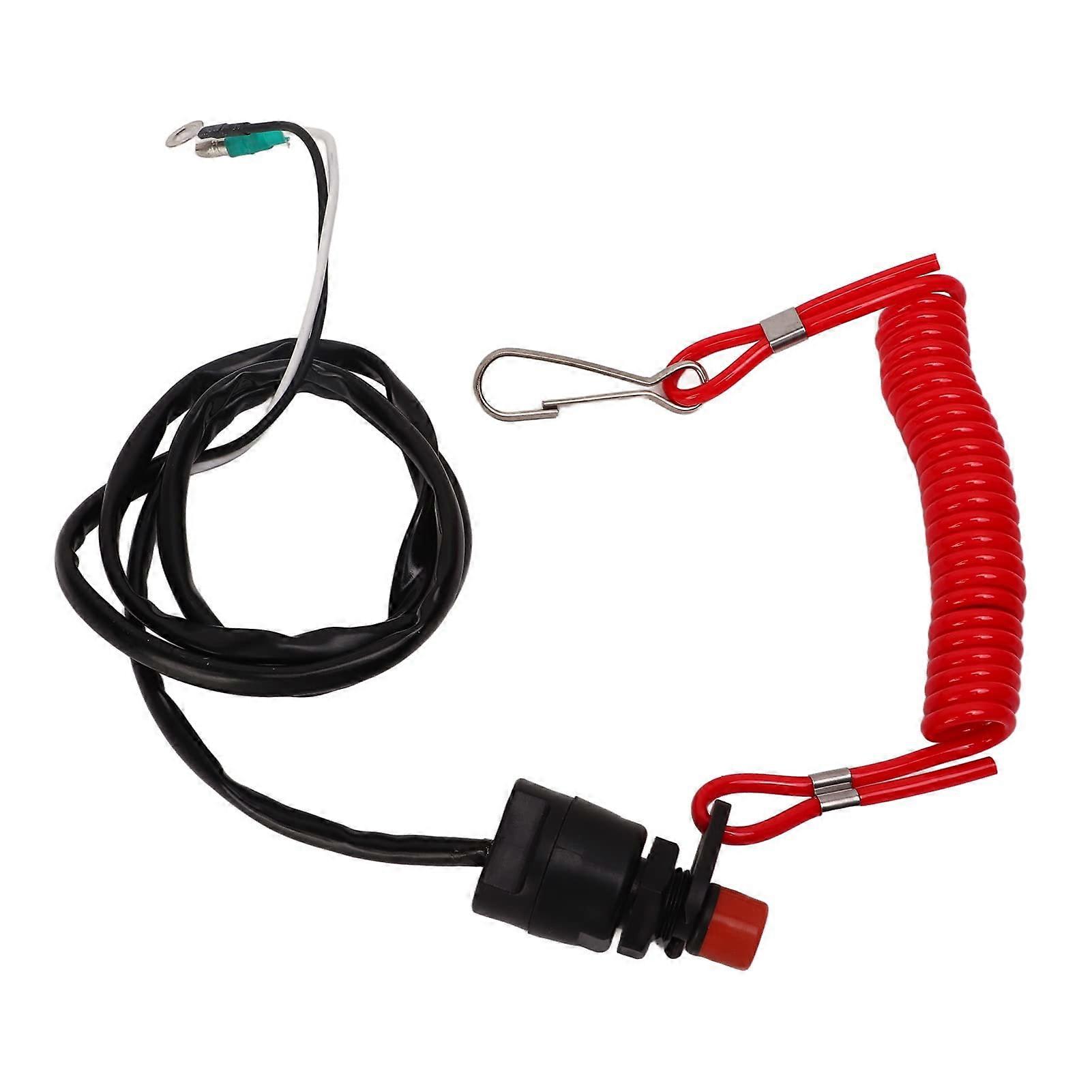 Outboard Engine Kill Switch,, Retractable Cord, Emergency Engine Stop Key, Compatible with T40, T60, 85HP for Marine Safety