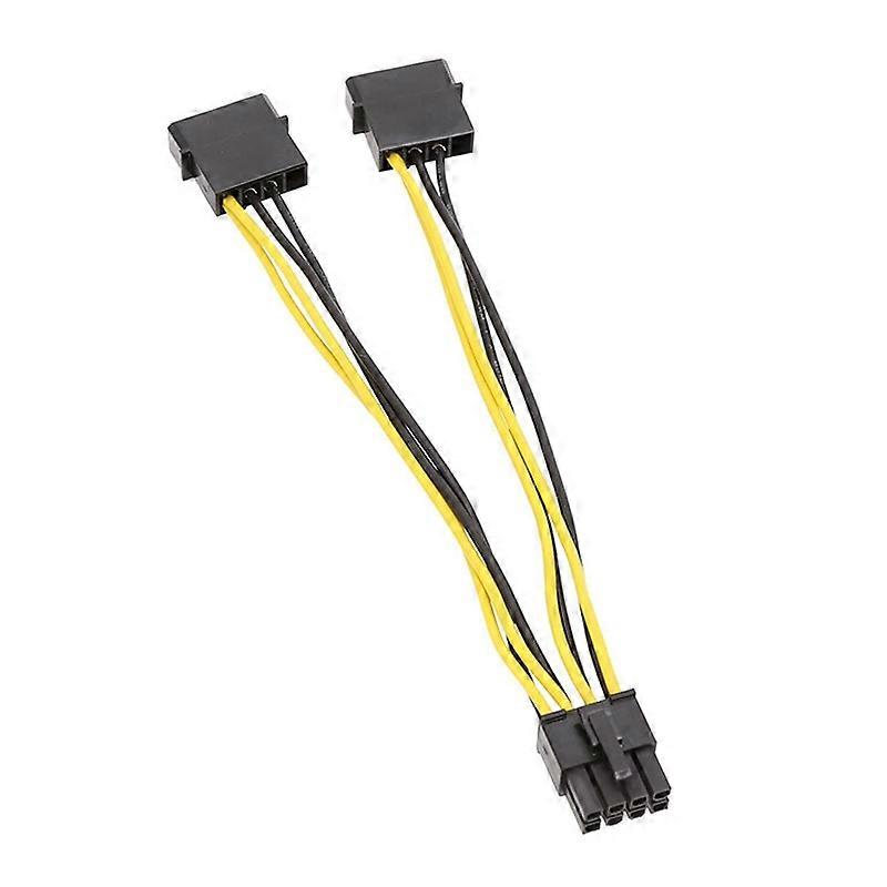 IDE Power Dual Large 4Pin To EPS 8Pin CPU Supply Cable 15cm