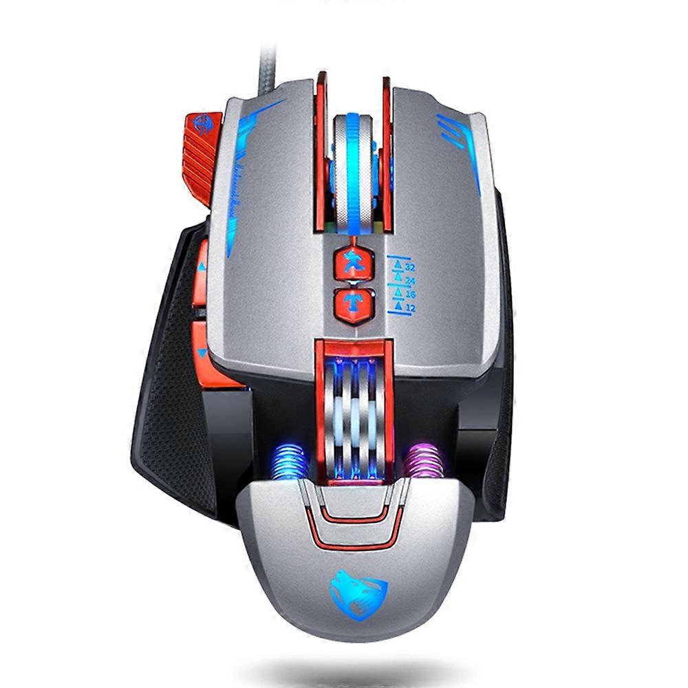 T-WOLF V9 Gaming Mouse Wired Illuminated Ergonomic Design with RGB Breathing Light