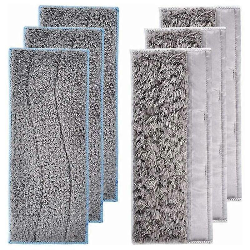 Betterlife 6 Pack Washable Mop Pads for IRobot Braava Jet M6, with 3 Wet Cleaning Pads and 3 Dry Mop Pads