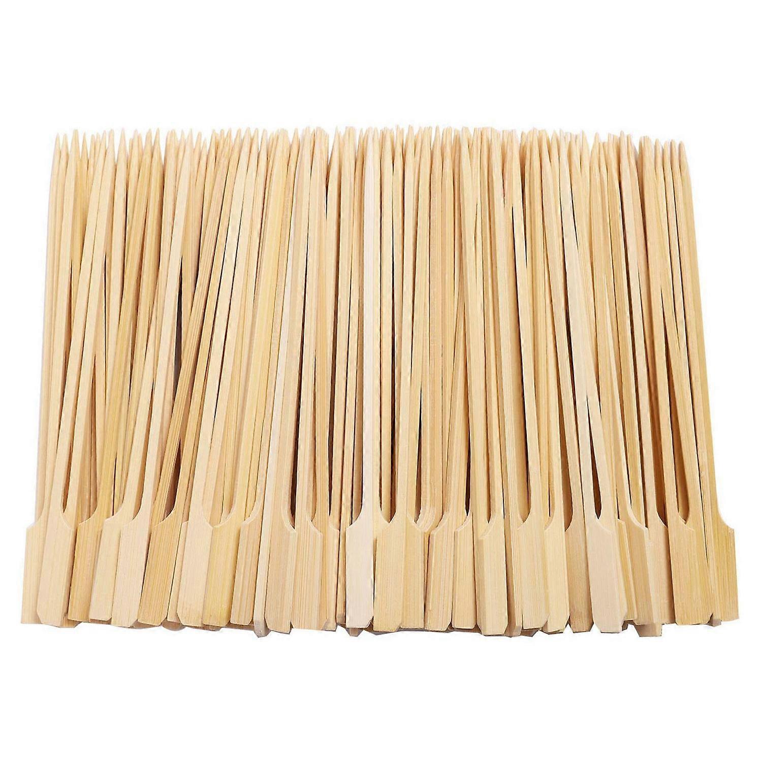 500Pcs Bamboo Paddle Skewers Barbecue Bamboo Skewers Sticks 12cm