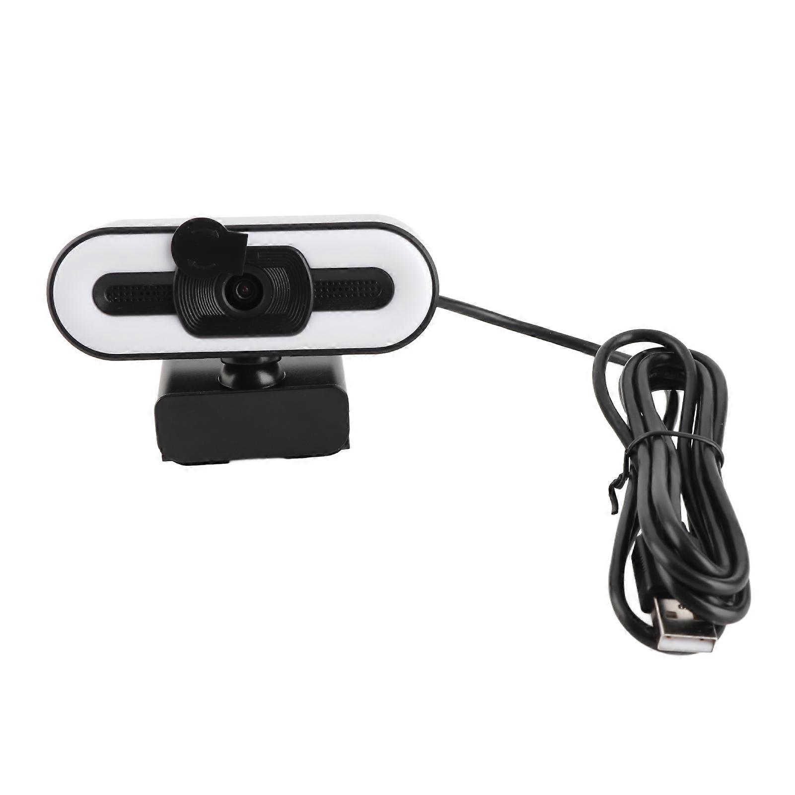 4K USB Plug and Play Webcam with Built in Microphone Lighting for Live Stream Call Video Conference Online Teaching
