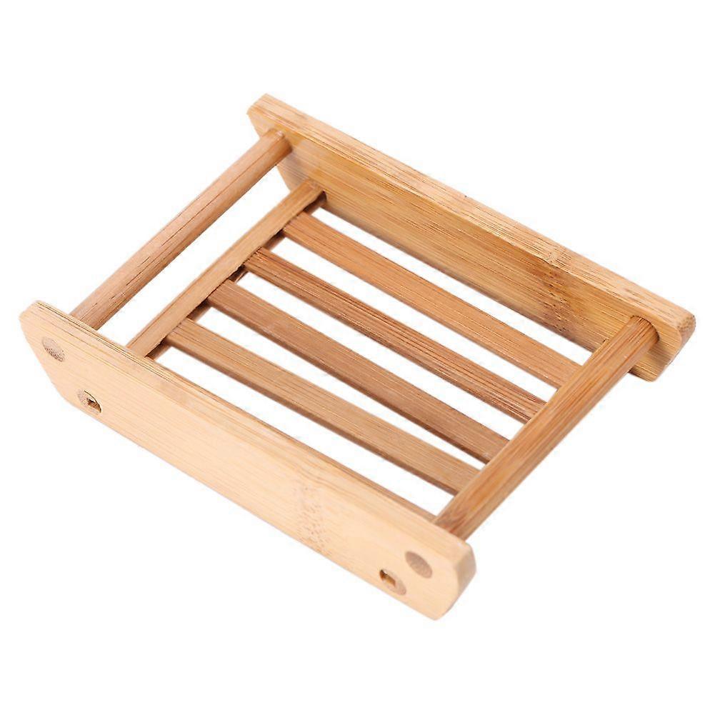 1Pc Creatieve Handgemaakte Bamboe Badkamer Toilet Douche Aftappende Zeephouder Afwasrek #1