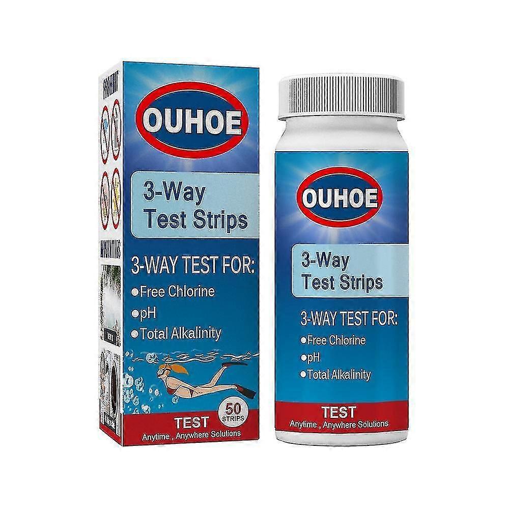 50/100pcs Clearwater Dip Test Strips Hot Tub Spa Swimming Pool Water Ph Alkaline Chlorine