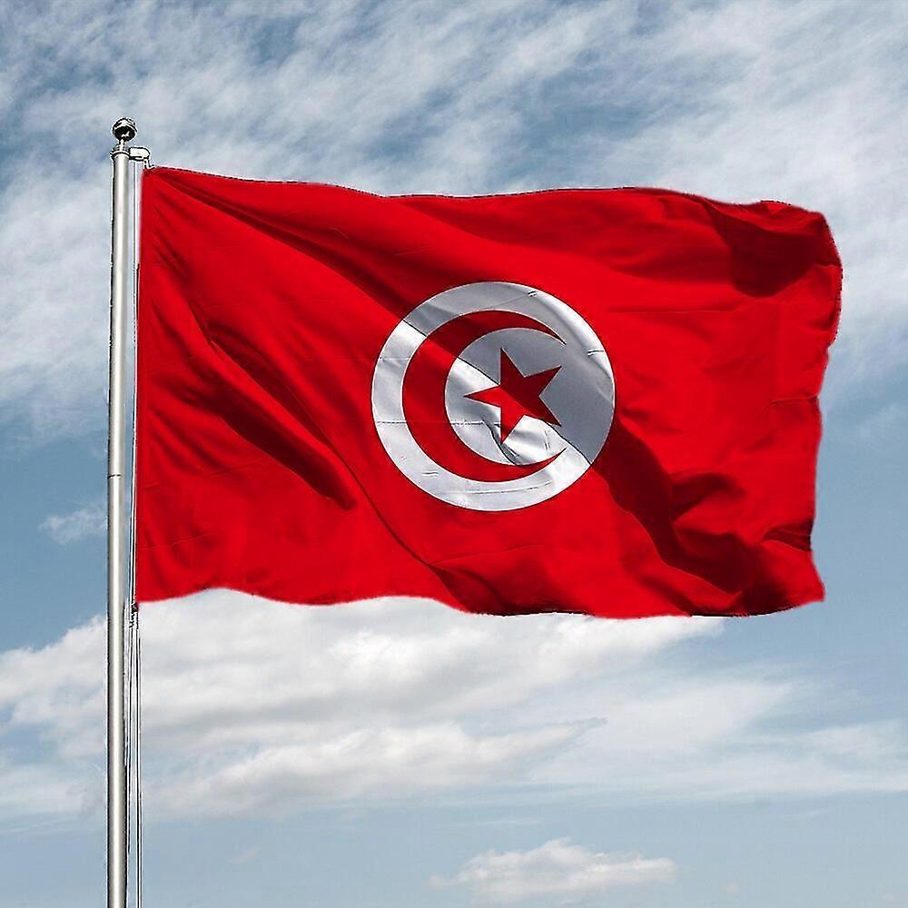 90x150cm Tunezja Tunisie Flaga Poliester Czerwona Gwiazda I Półksiężyc Tunezyjskie Flagi Narodowe Do Dekoracji