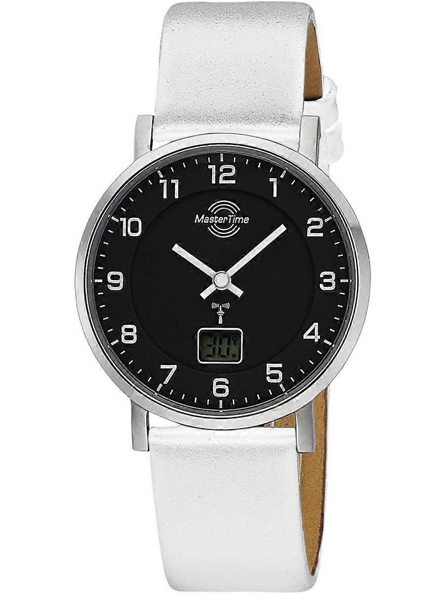 Master Time Damenuhr aus weißem Echtleder MTLA-10813-22L