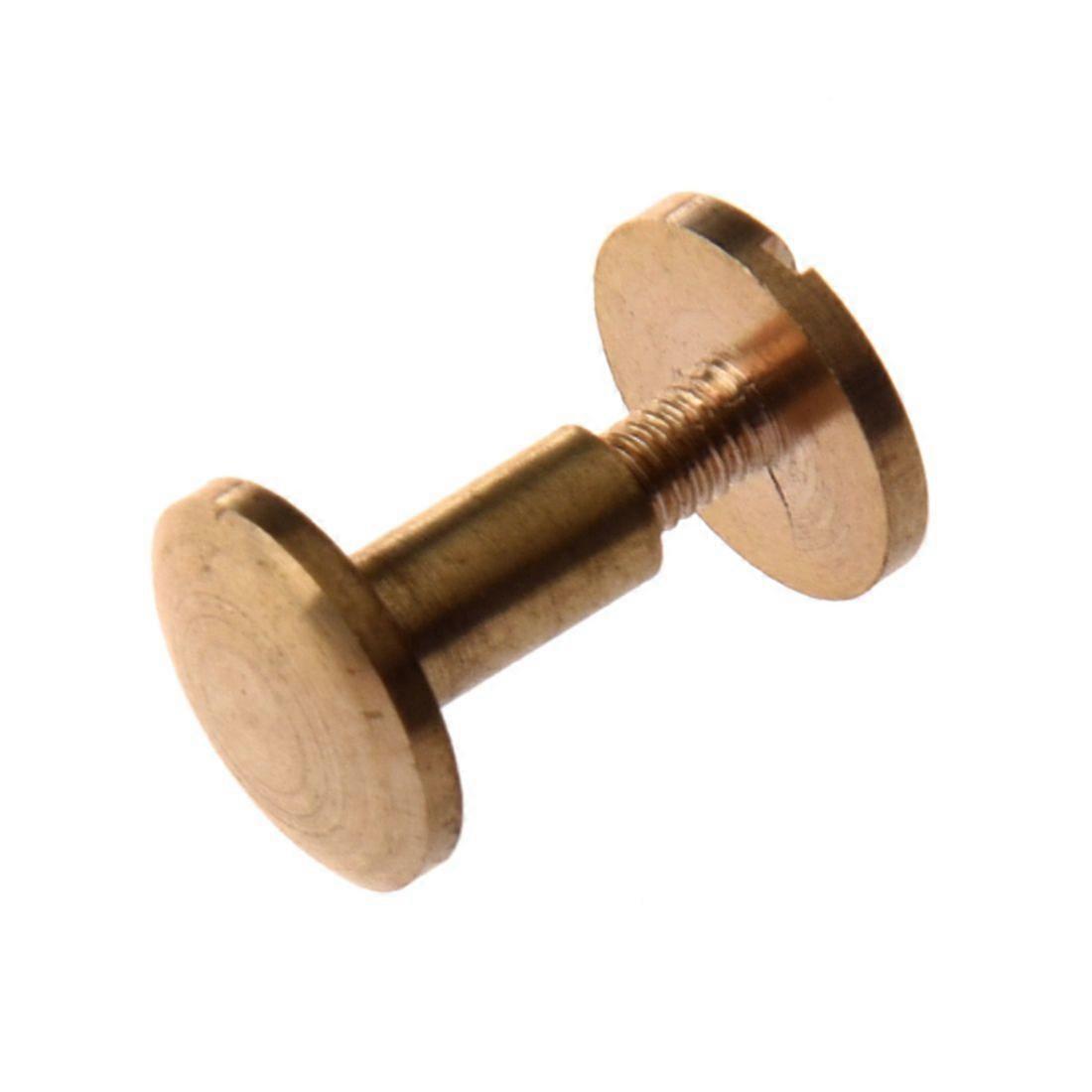 10x Arc Solid Brass Button Stud Screw Nail Screw back Leather Rivet Belt 8mm