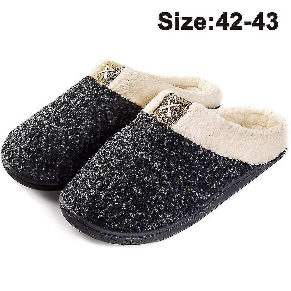 Cozy Memory Foam Slippers With Anti-skid Rubber Sole