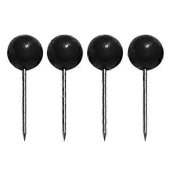 100Pcs Push Round Ball Head Map Tacks with Stainless Point for Office Home Crafts DIY Marking (Red)