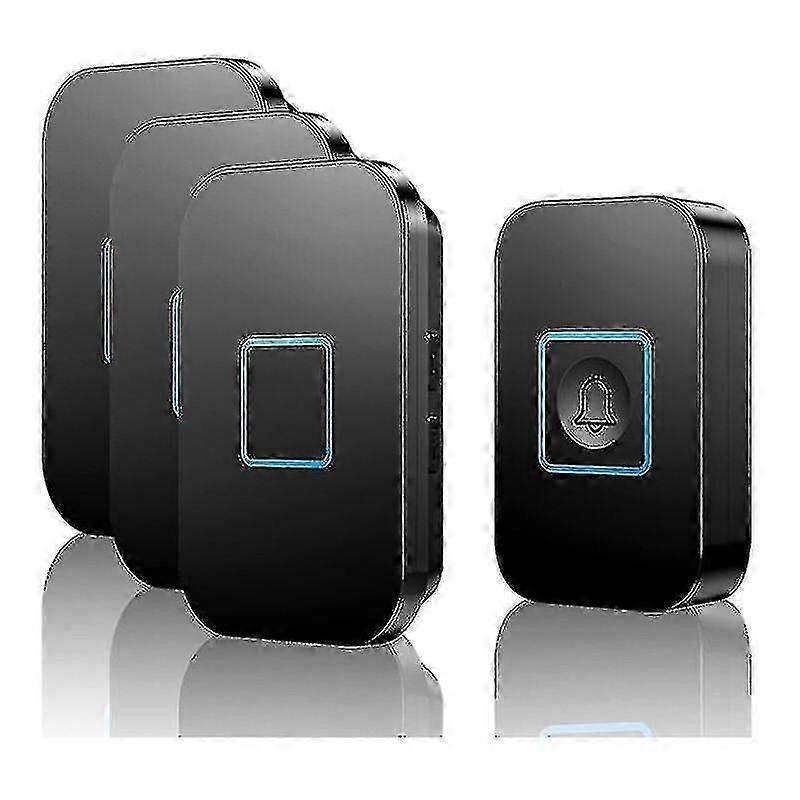 Wireless Doorbell System with 400m Range IP55 Waterproof Design and 3 Receivers