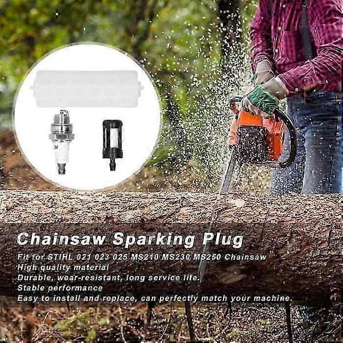 Cuque Chainsaw Spark Plug Air Fuel Filter Spark Plug Suitable Compatible With 021 023 025 MS210 MS230 HB013 -CDSX