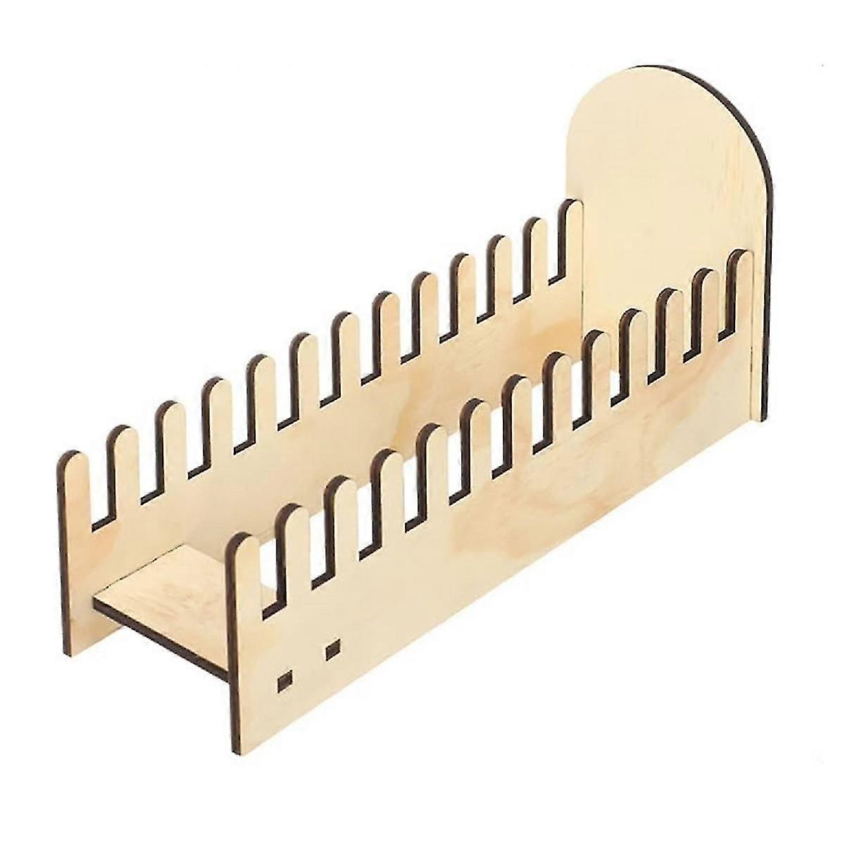 Wooden desktop card storage rack Office organizer Paper greeting card display rack Advertising busi