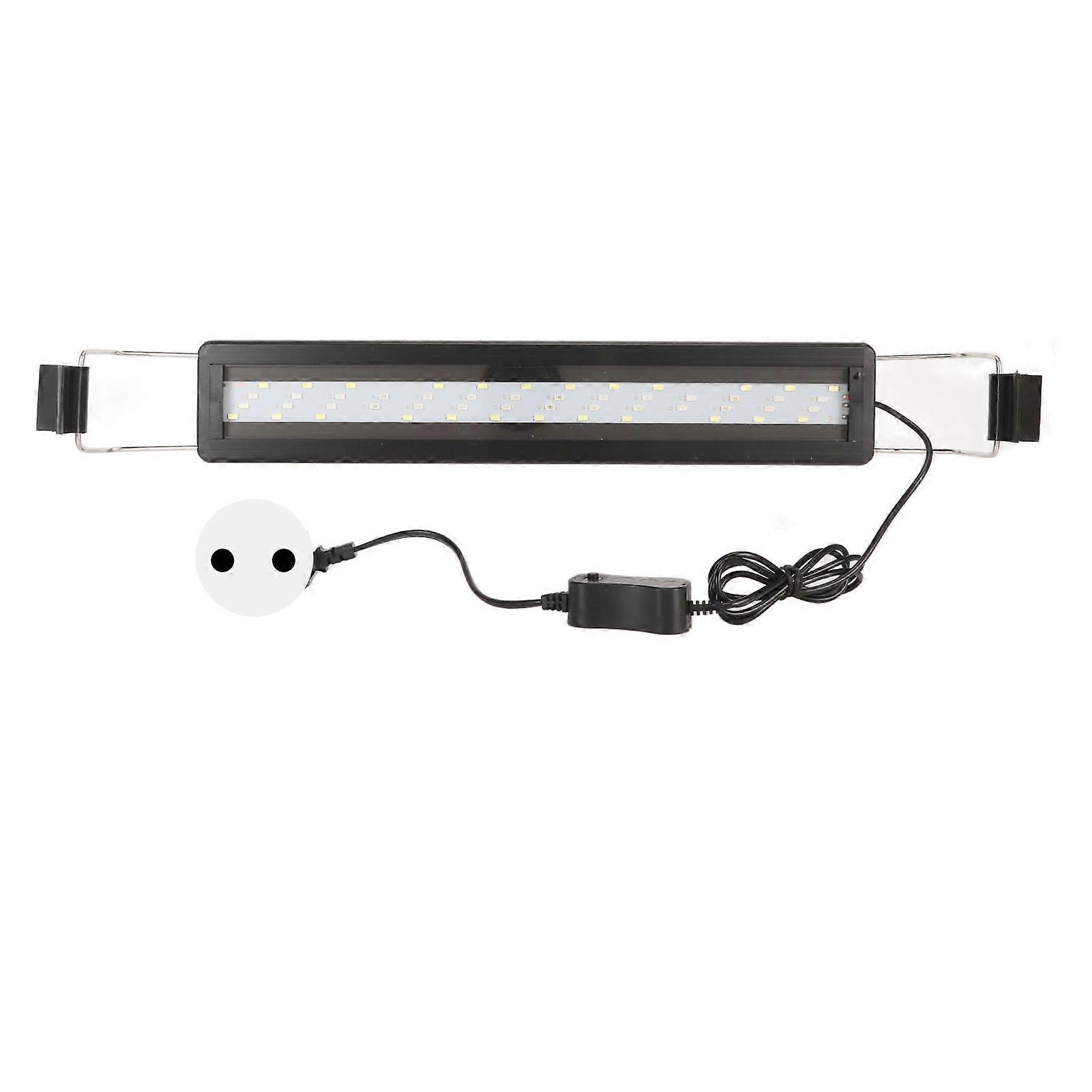 Aquarium 4 Rows Splashproof Ultrathin Fish Tank LED Color Changing Light with Extendable Brackets Black