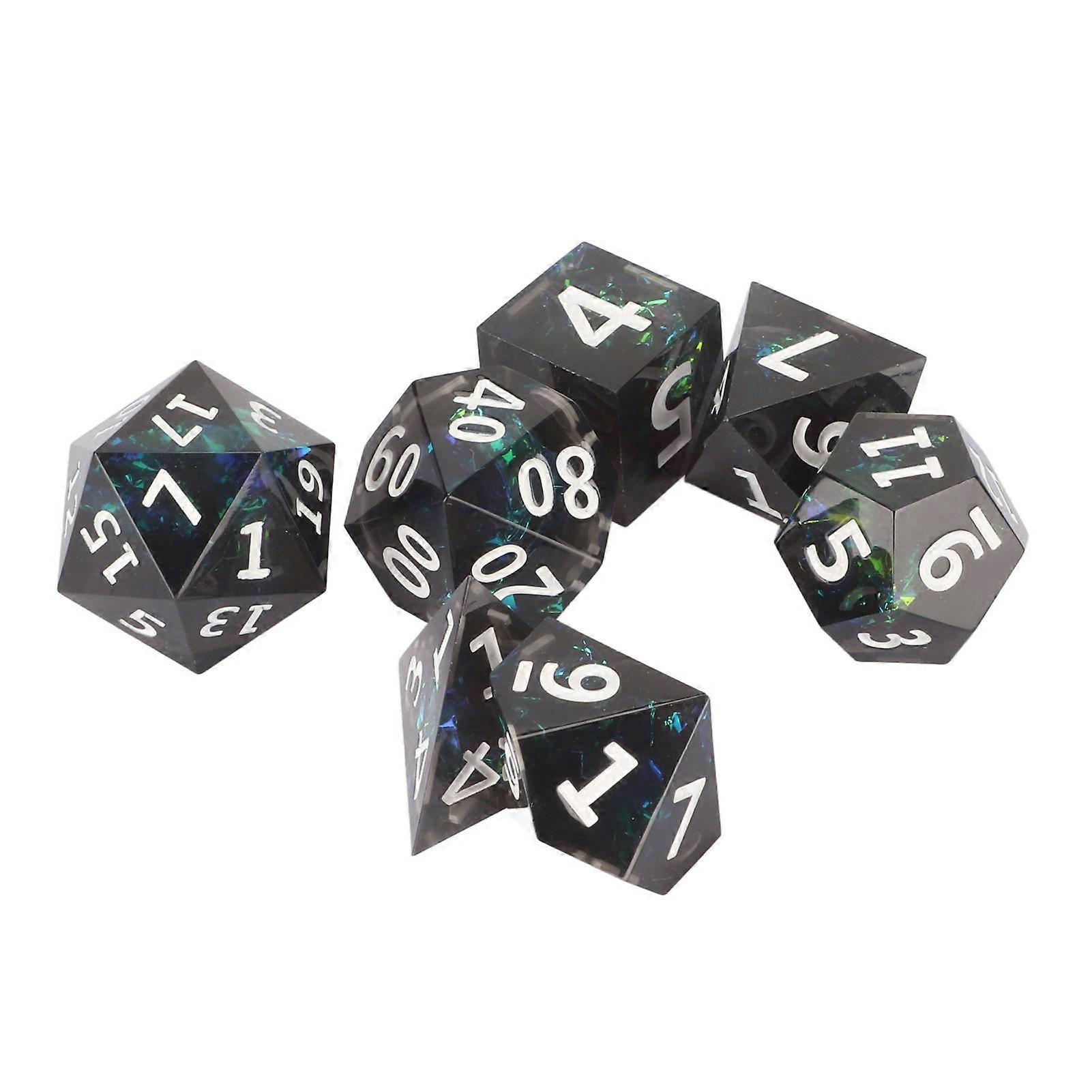 7pcs Board Role Playing Game Polyhedral Dice Set Resin Desktop Game Dice Set