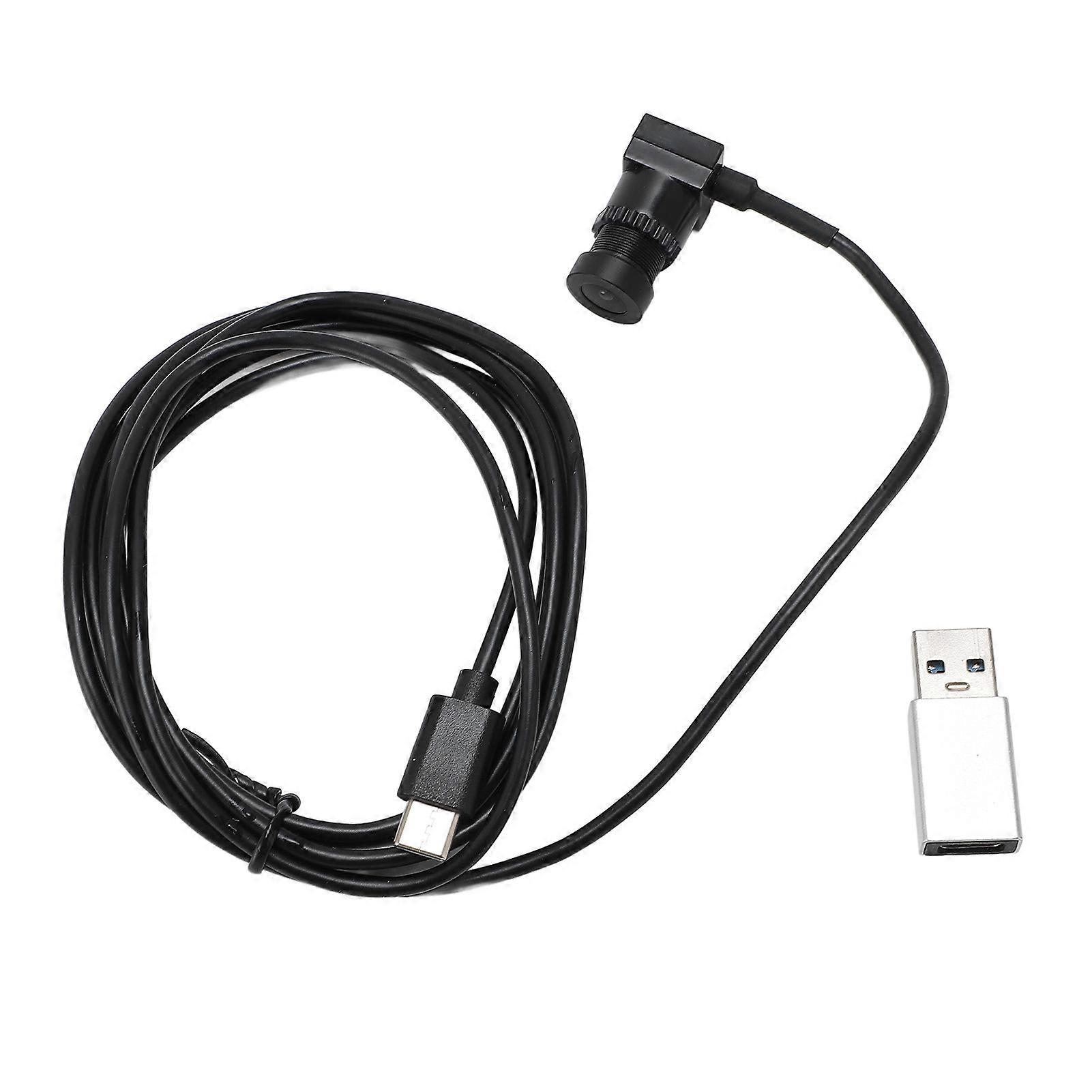 Webcam USB 1080P de type C, 1,5 m, Plug and Play, mise au point fixe, avec microphone, pour smartphone et ordinateur portable