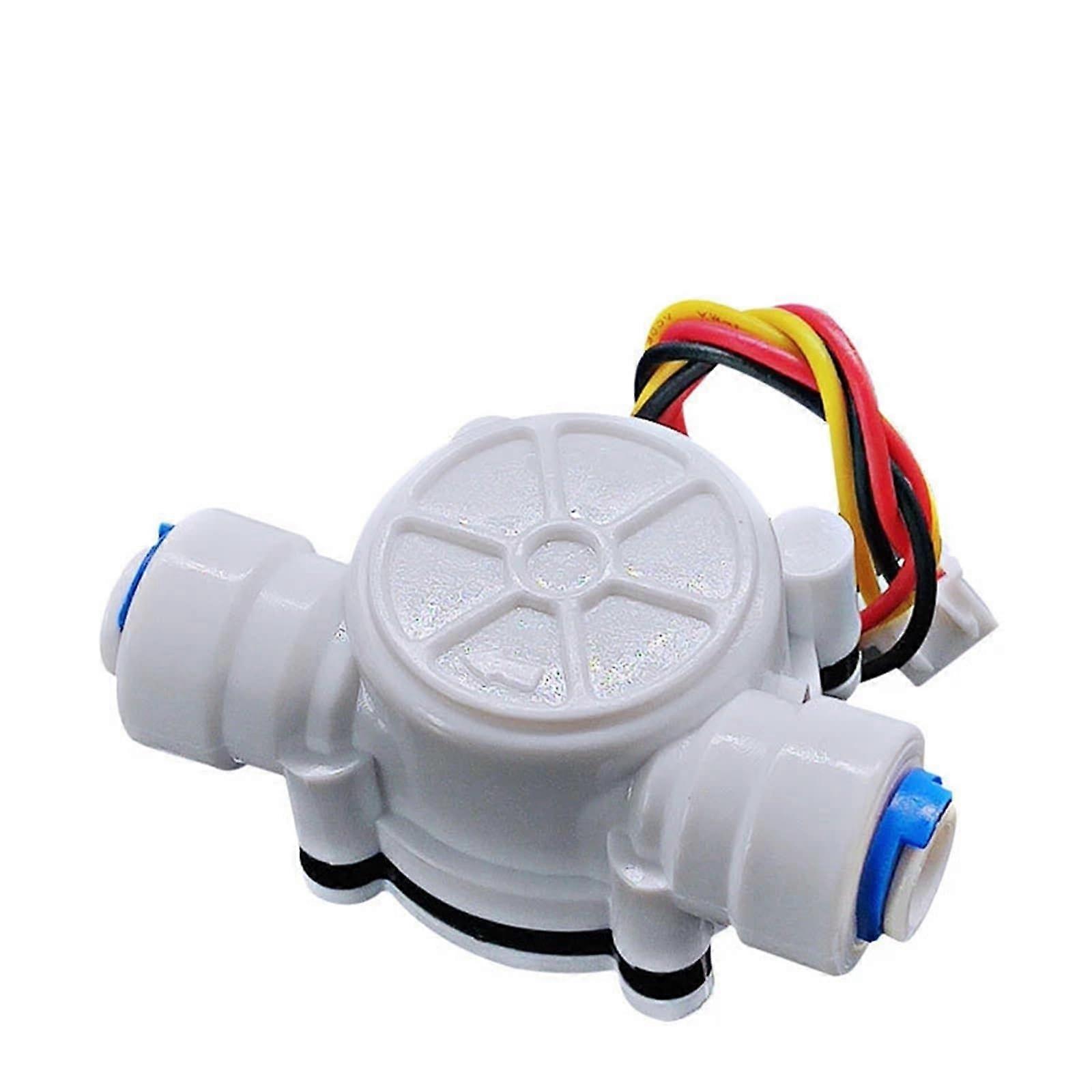 1/4' 3/8' PE Pipe Water Flow Sensor 1.75MPa Hall Sensor Coffee Machine Turbine Flowmeter DC518V(3/8')