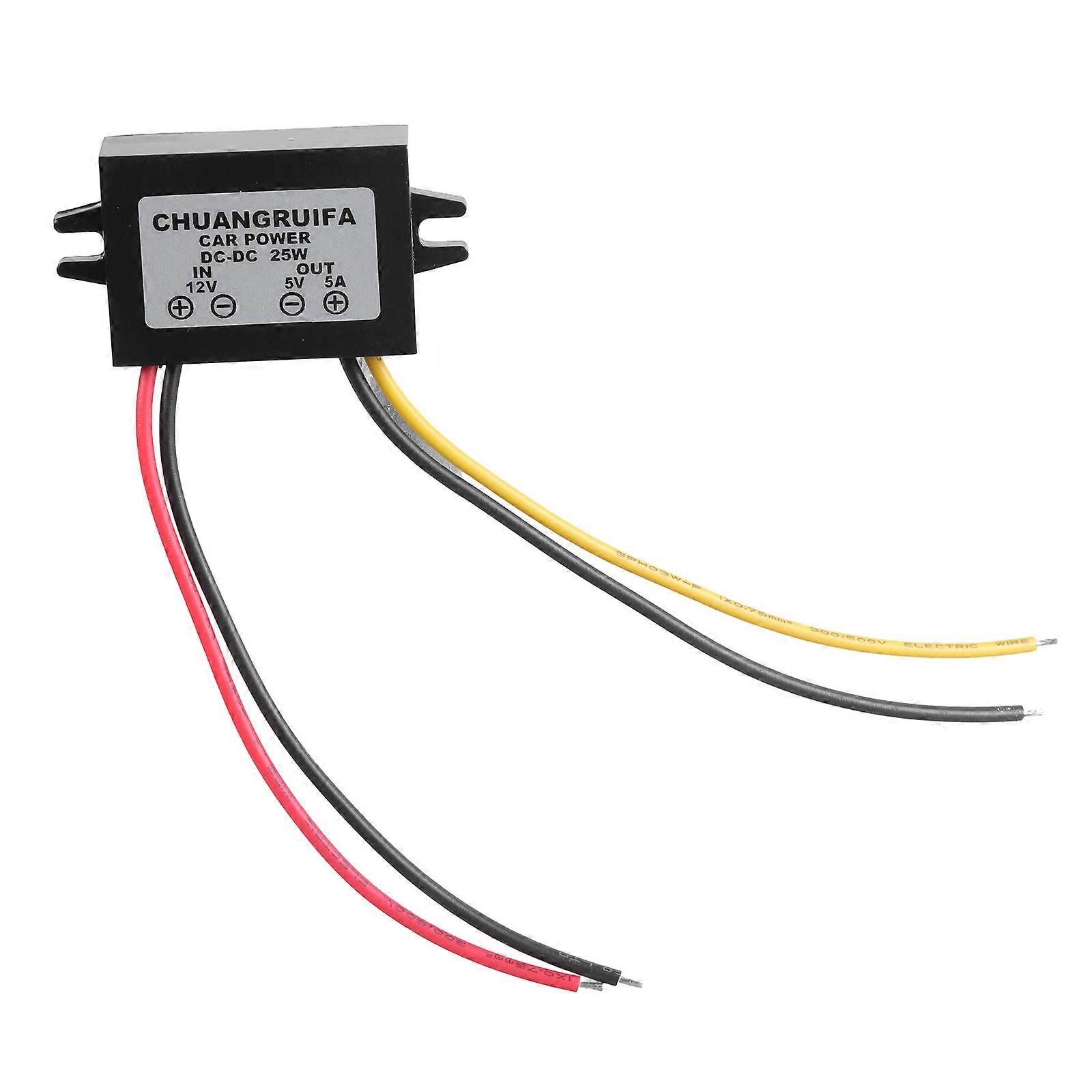 12V to 5V Converters Car Power Voltages Step Down to 5V 5A 25W Voltages Regulator Bucked Converters Power Step Down Module