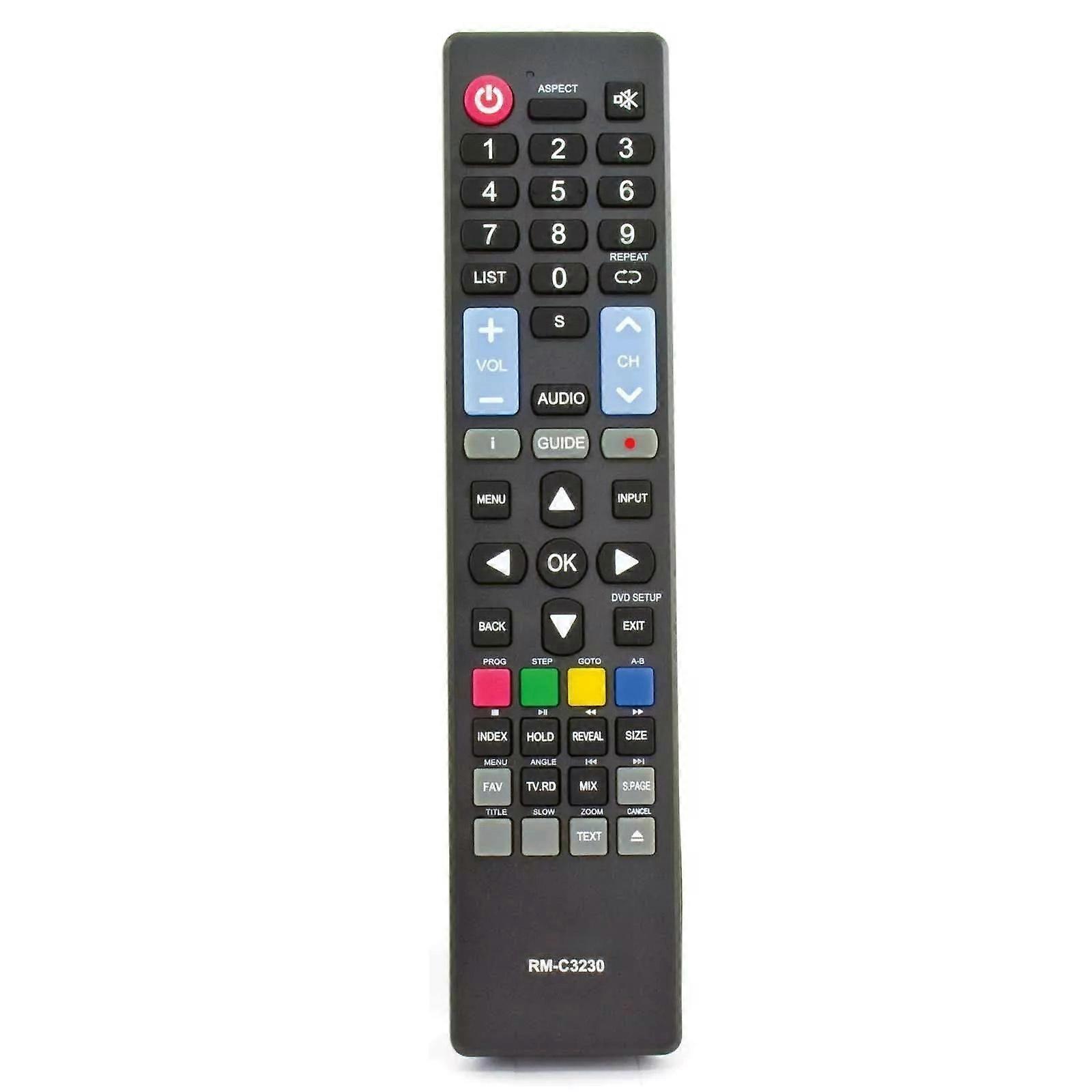 Television Remote Control RM-C3230 Replacement for TV Models LT-39C640 LT-32C360 LT-32C365 LT-32C485 LT-39C460 Multicolor