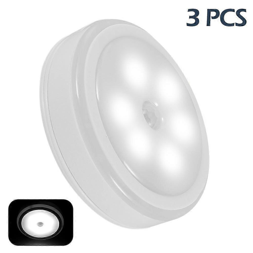 Wireless LED Motion Sensor Lights - Battery-Powered Night Light for Cabinets, Stairs, and Hallways