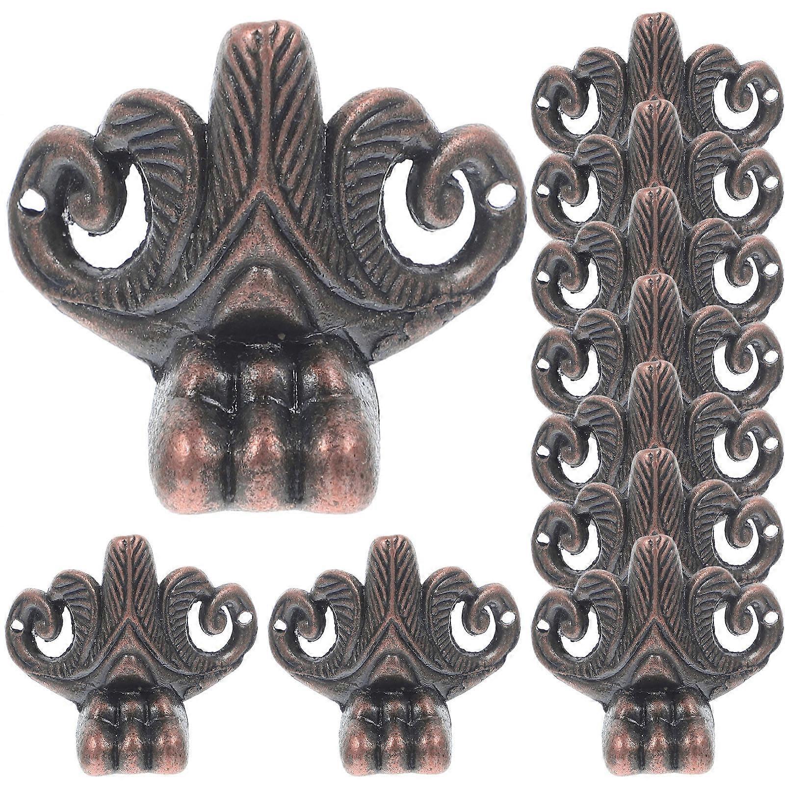 Elegant Metal Box Legs, Durable Zinc Alloy Components for Decorative Wood Cases