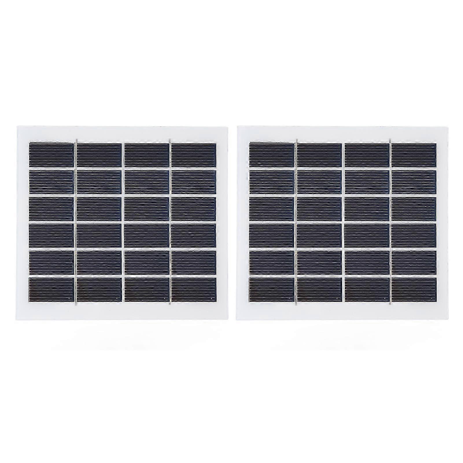 2 Pcs Portable Solar Panel 2w 6v Mini Solar Cells High Conversion Efficiency For Household Lighting System