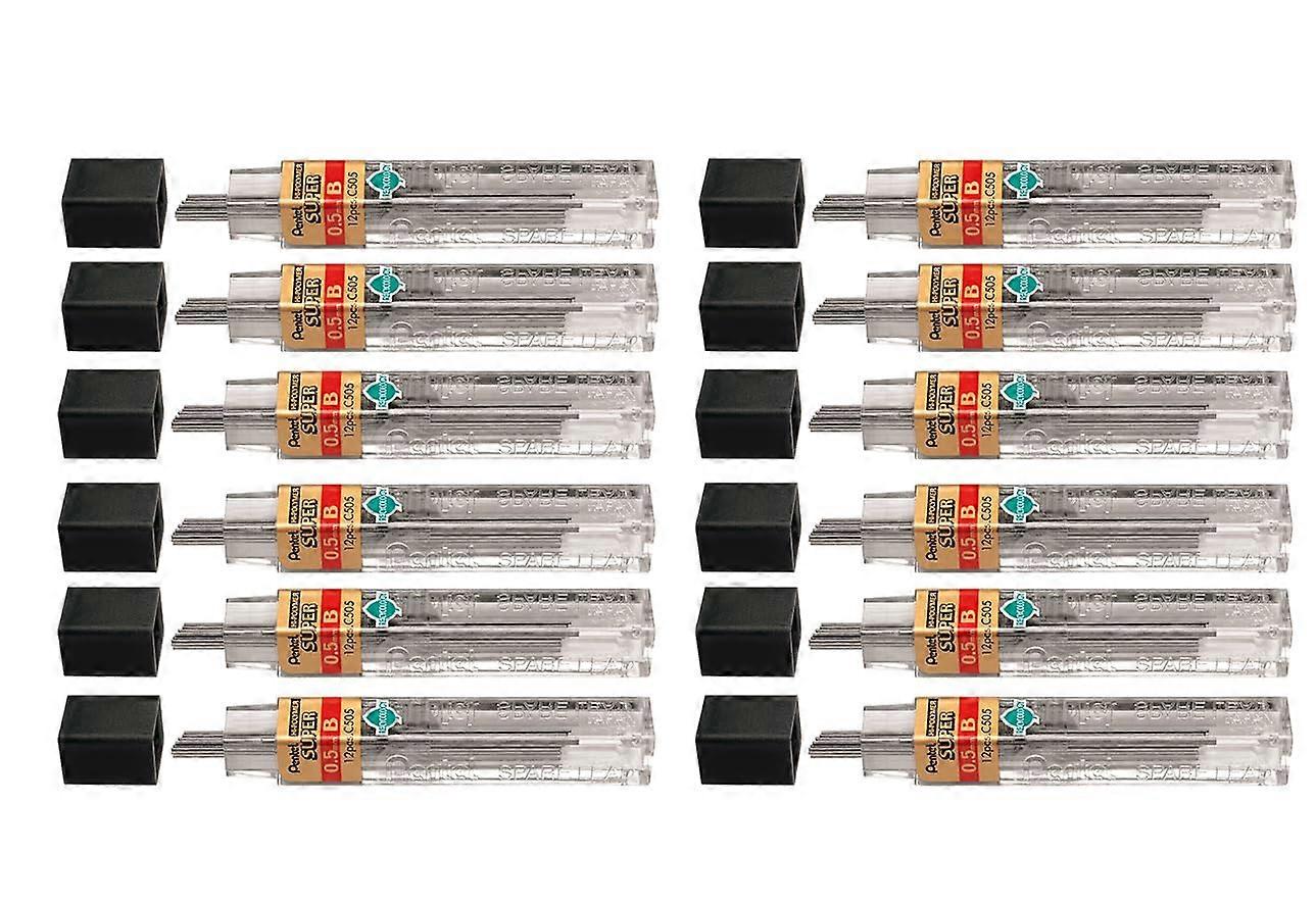 Lead Refills, B Grade, 0.5 mm, Graphite Lead For Mechanical Pencils, Tube Of 12