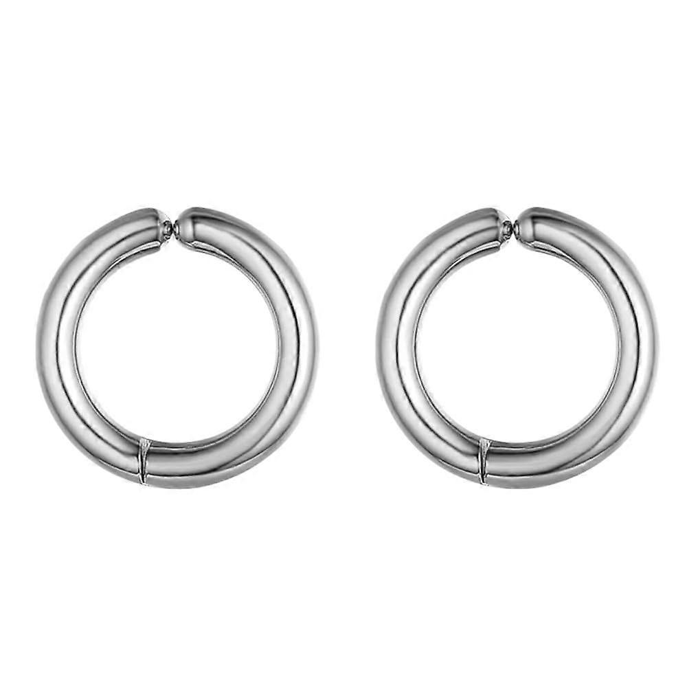 男性、女性、ステンレス鋼クリップ、ノンピアスフープフェイクイヤリング、耳、鼻 Ref: 1259