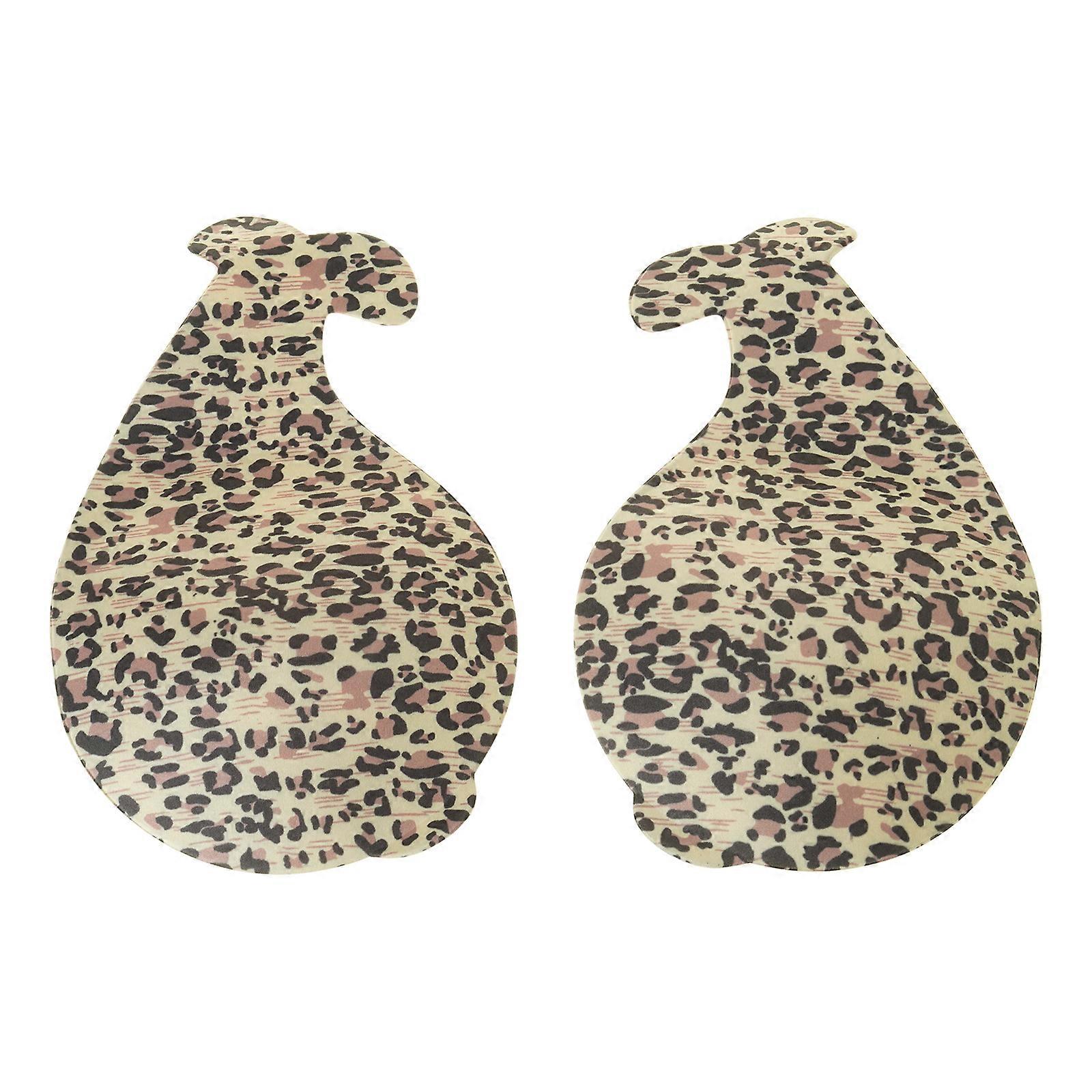 Sticky Backless Push up Bras Strapless Self Adhesive Bra Reusable Silicone Bra Invisible Lifting Adhesive Bra for Womens leopard print M