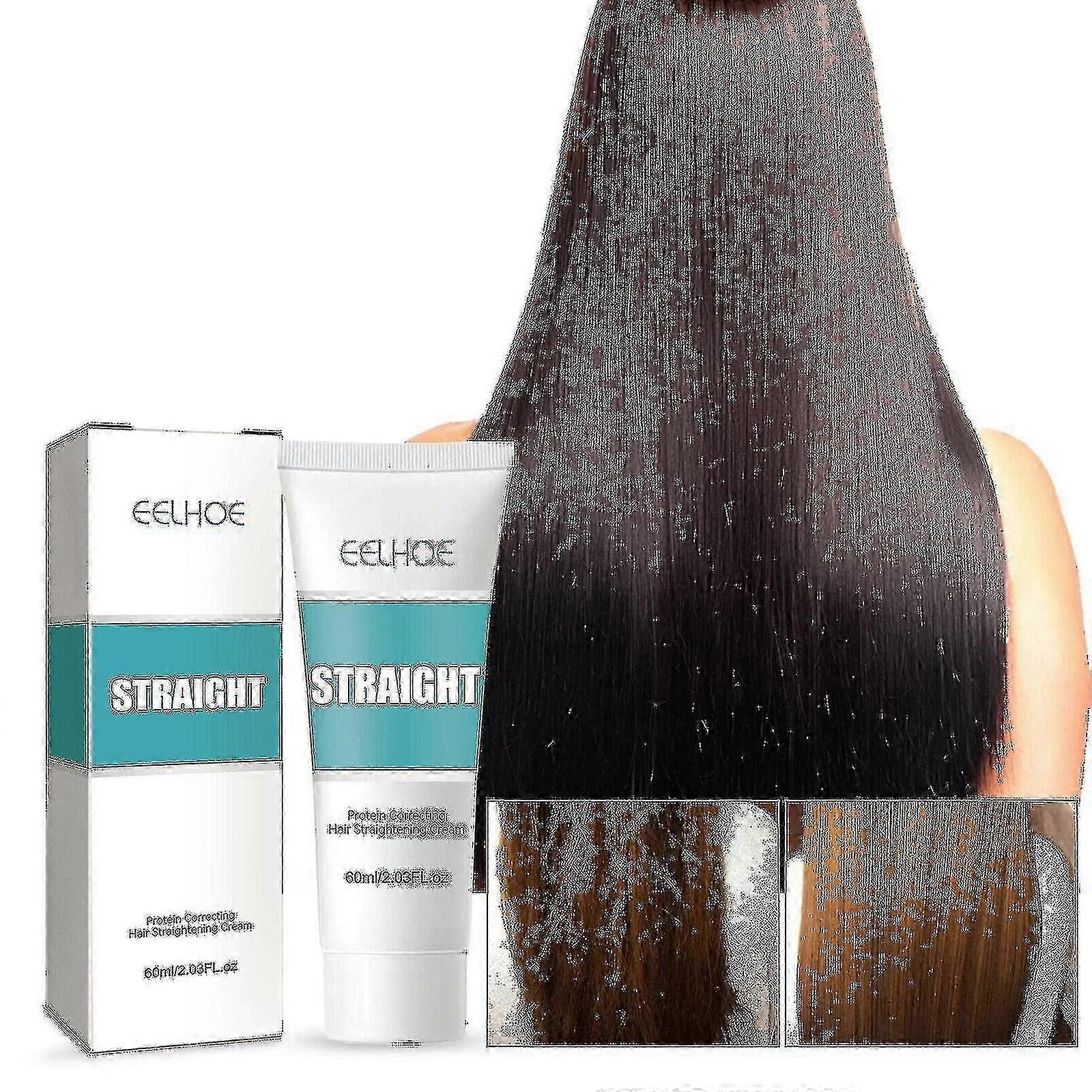 קרם החלקת שיער עם חלבון, ערכת קרם החלקה לשיער משי וגלוס