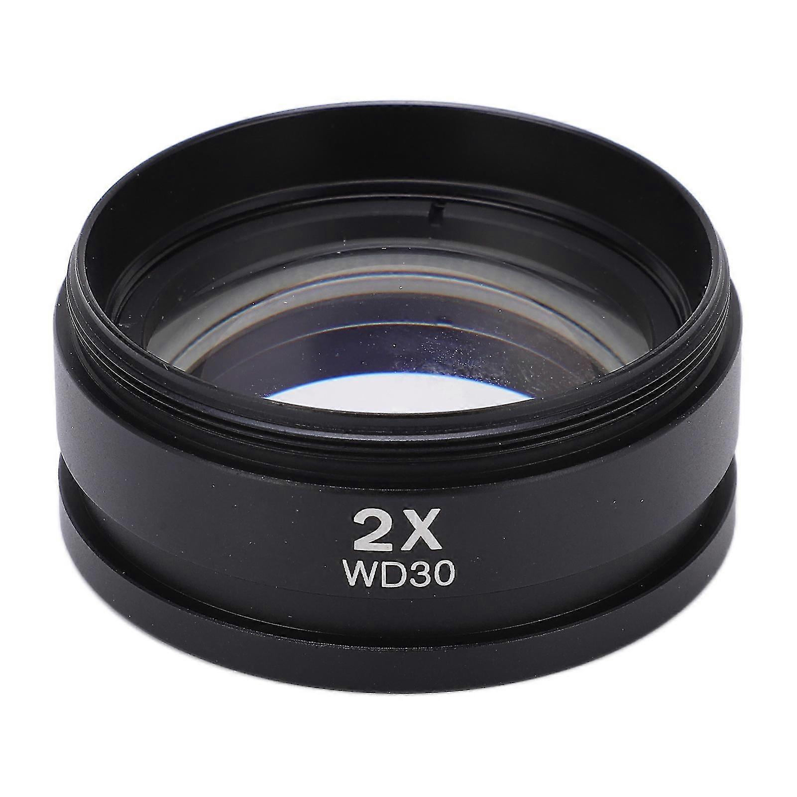 Wd30 2x Wide Angle Magnifying Objective Lens Microscope Auxiliary Lens For M48 Interface