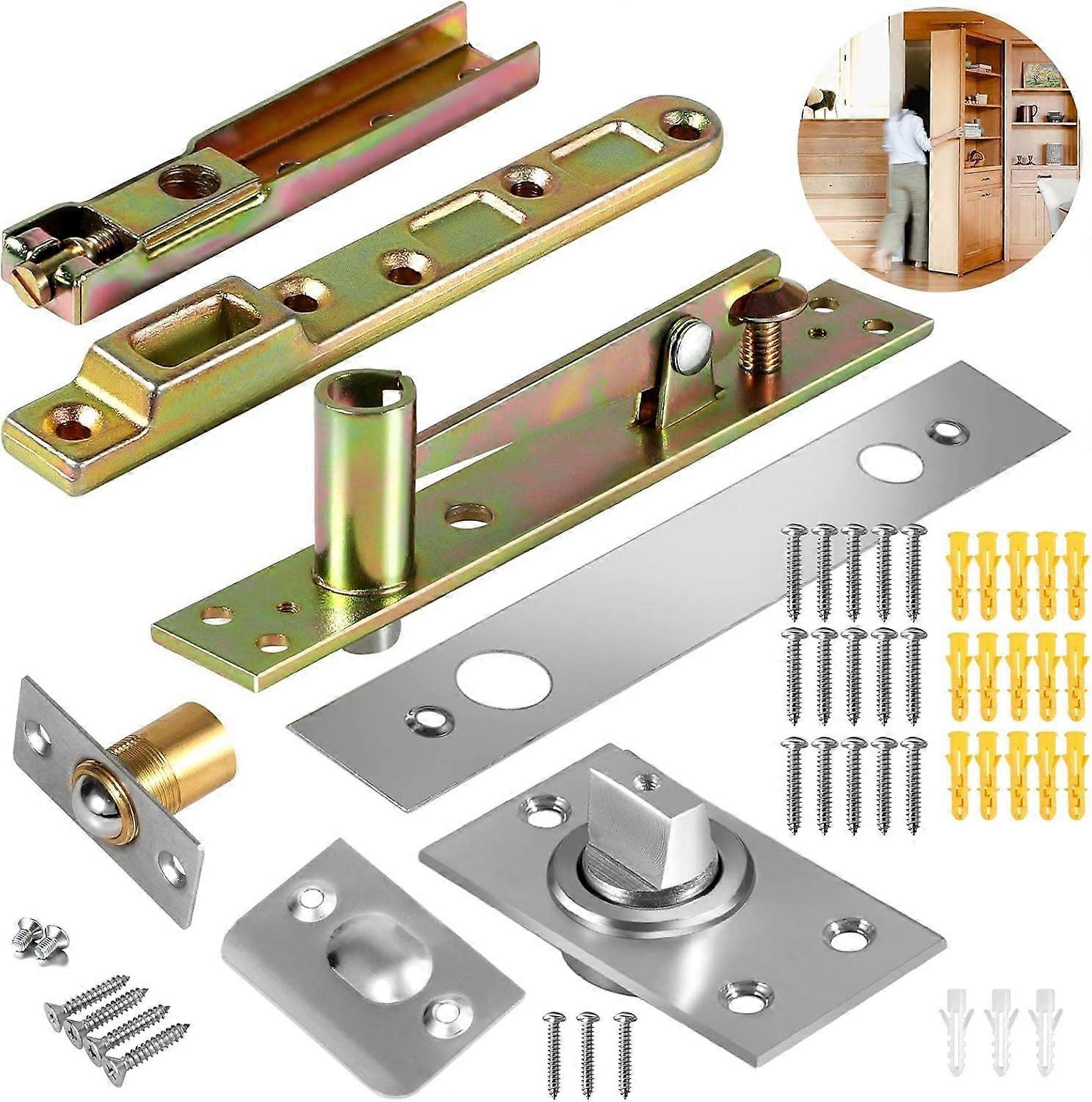 2025 Latest Model  Pivot Door Hinges,Invisible Hinge System with Ball Catch