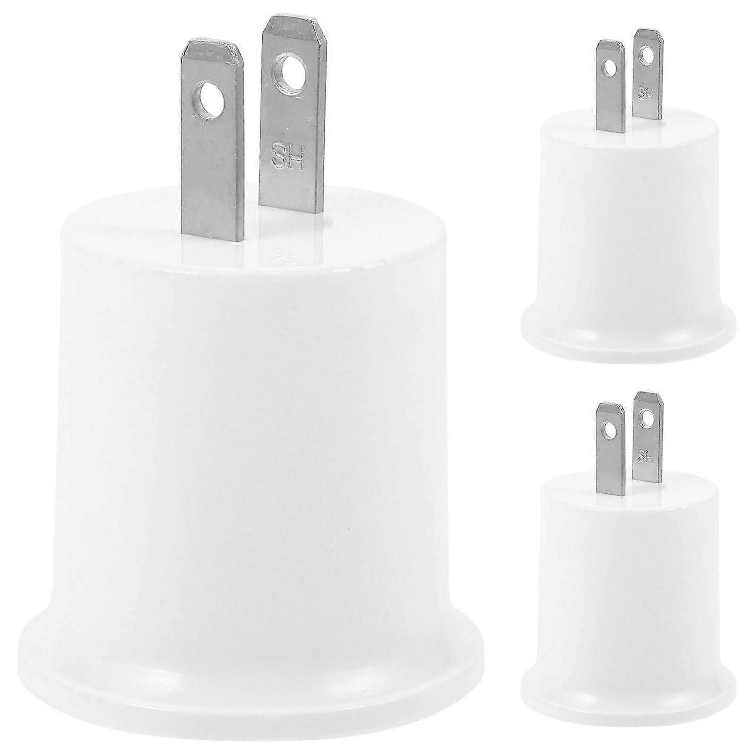 3pcs Light Socket To Plug Adapter Outlet To E26/e27 Lamp Socket Holder Us Plug