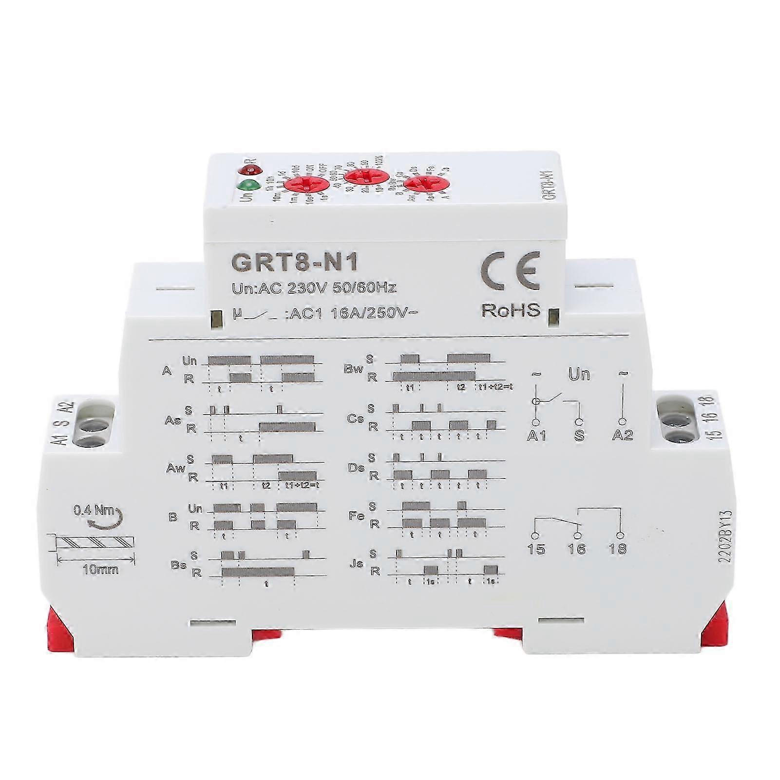 Time Relay Delay Timer Controller Adjustable Control Switch AC 230V with LED Indicator