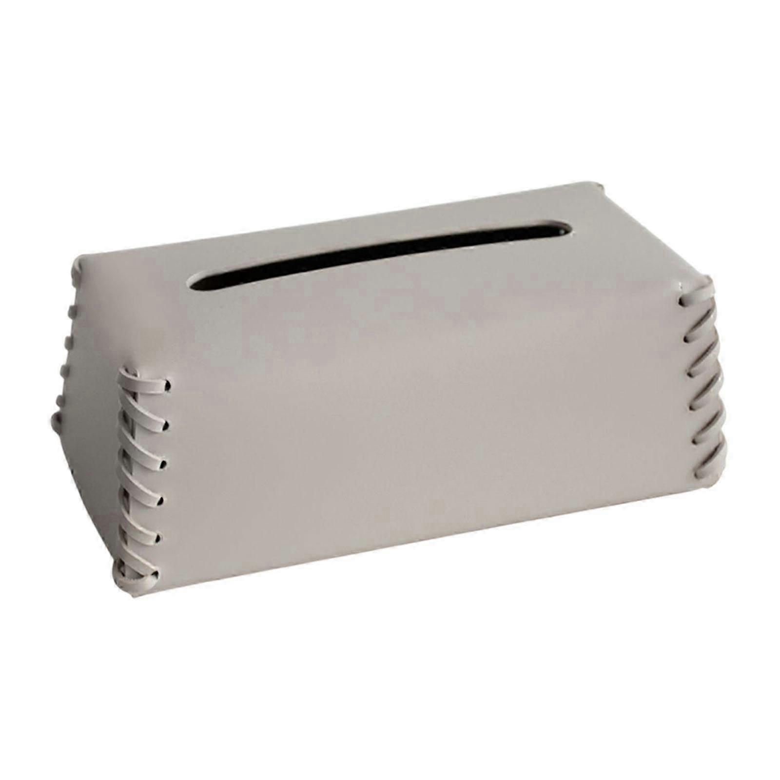 Decorative Tissue Box Storage Container for Desk Kitchen Bedroom in Gray
