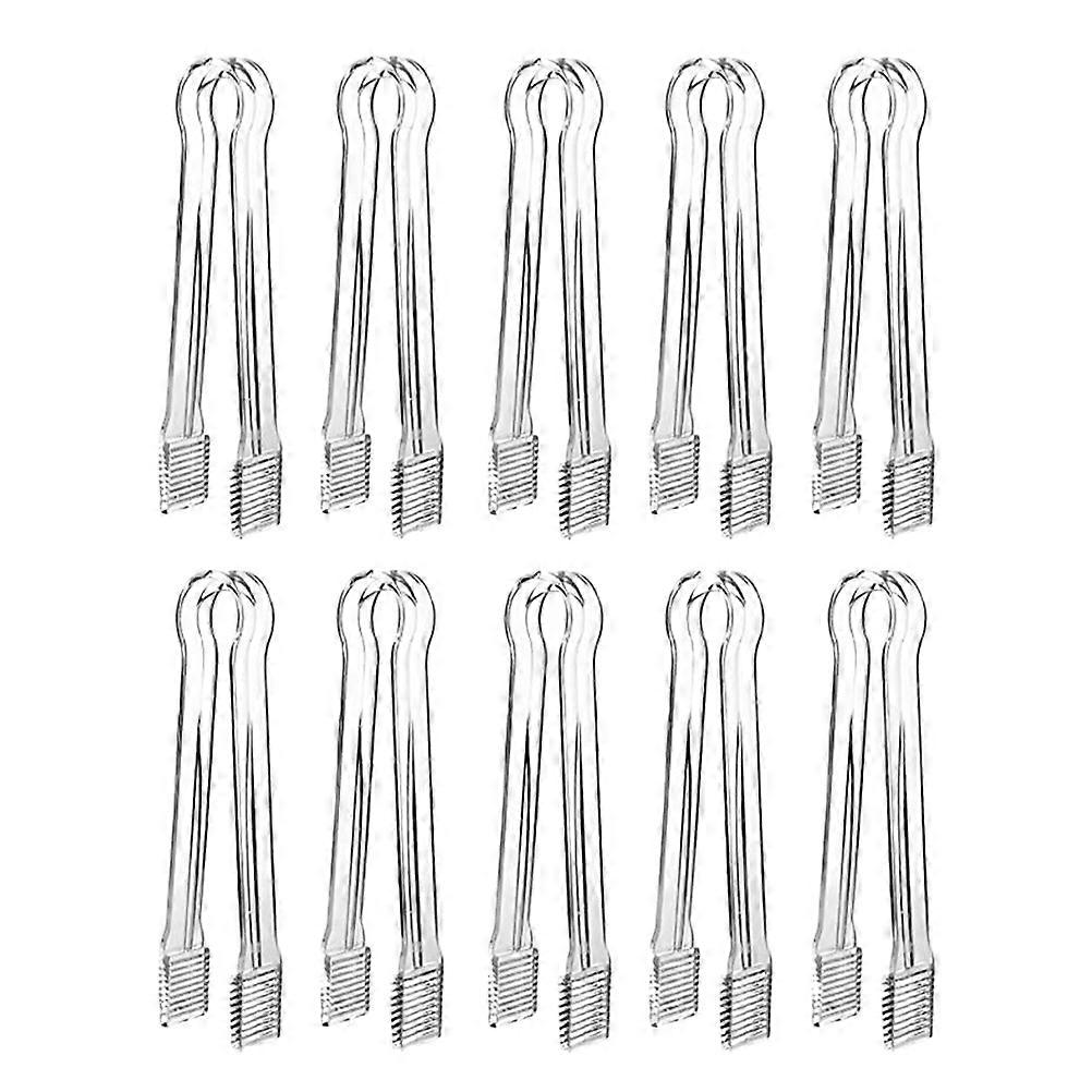 Acrylic Food Tongs, 10pcs Lightweight Sugar Ice Cube Clamps for Kitchen, Bar, and Buffet Use, Safe and Easy to Operate Serving Clips