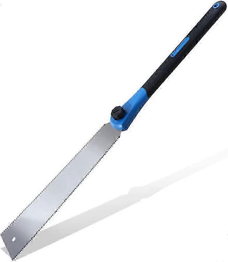 Double Edge Hand Saw, 32cm Japanese Ryoba Pull Saw, Suitable for Fine and Coarse Woodworking Cuts (Blue)