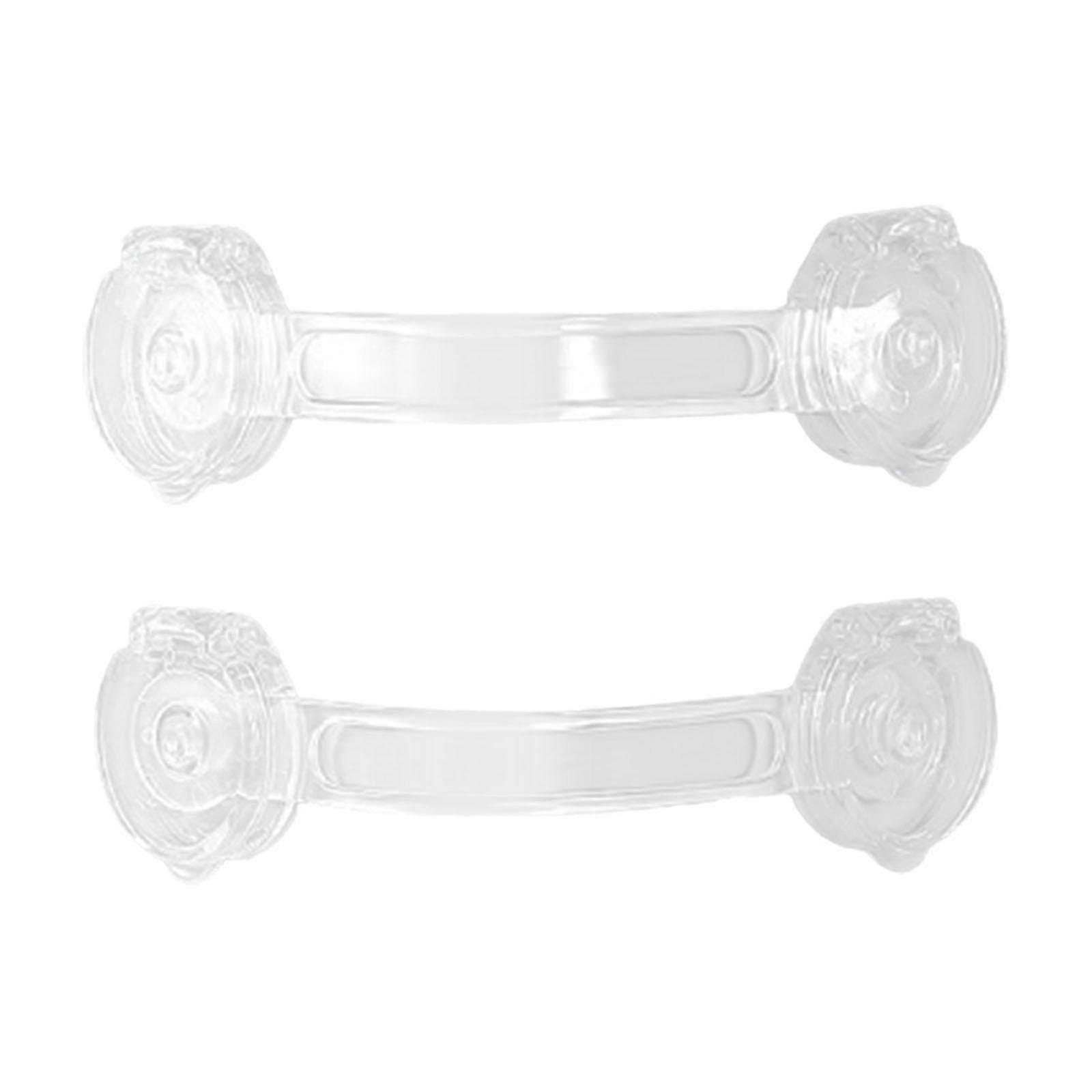 2 Pieces Child Safe Locking Straps Transparent Multipurpose No Drill No Screw Durable for Cabinet Window Fridge Drawer