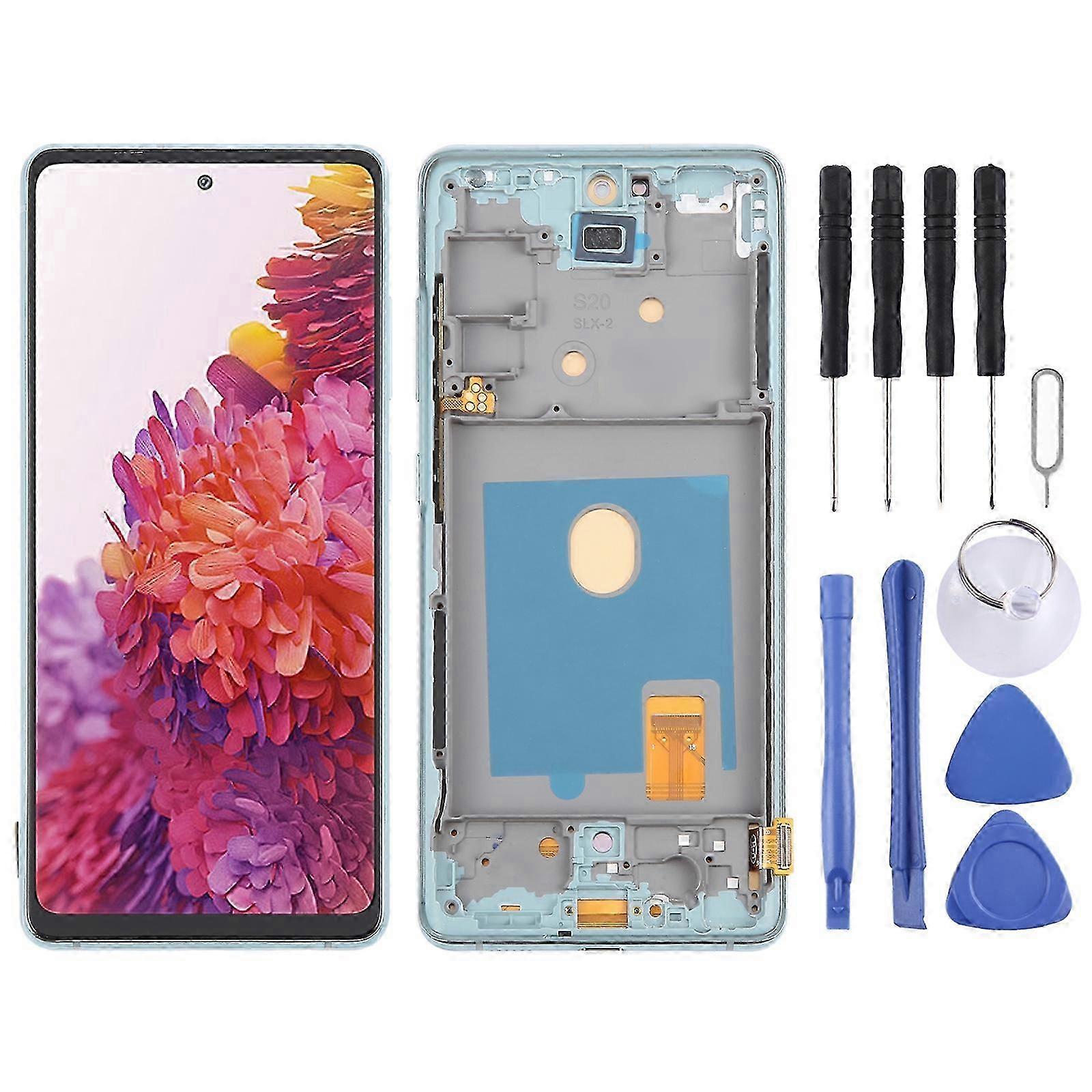 For Samsung Galaxy S20 FE SM-G780F 6.43 inch OLED LCD Screen Digitizer Full Assembly with Frame 2025