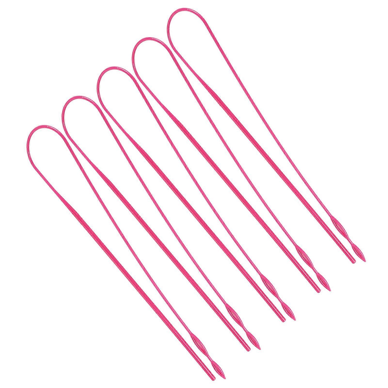 10pcs Plastic Flexible Drawstring Threaders DIY Easy Threader Drawstring Replacement Tool Threader Tools for String Rose Red 