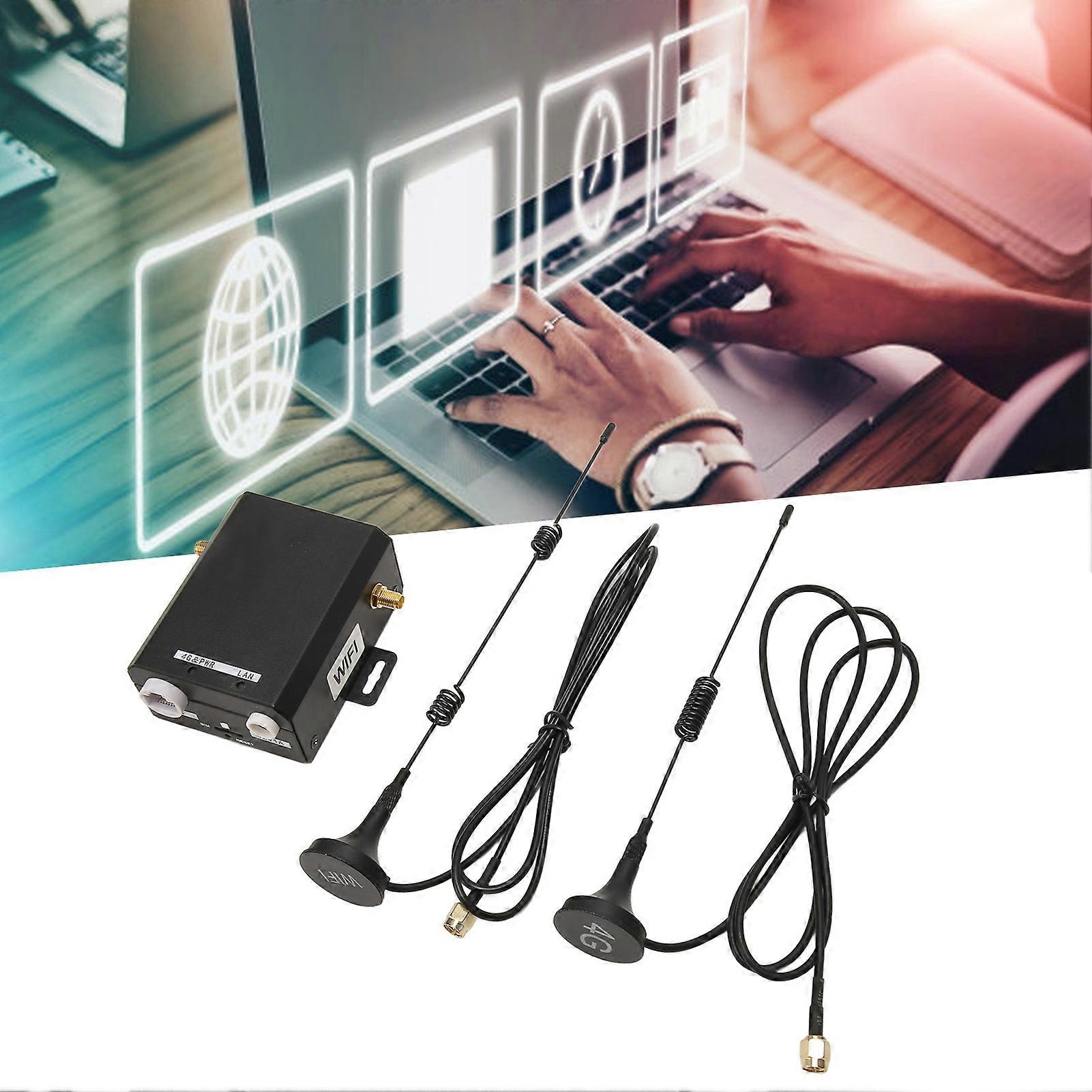 Industrial 4G LTE WiFi Router with SIM Card Slot 2 External Antennas 150Mbps Support 16 Users WiFi Hotspot 100‑240V US Plug
