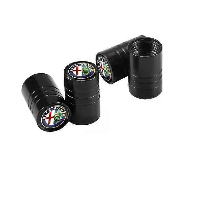 4Pcs Car Tire Valve Caps Aluminum Tire Air Valve Suitable for Alfa Romeo 159 147 156 Giulia Giulietta Mito Stelvio Brera Spider shry