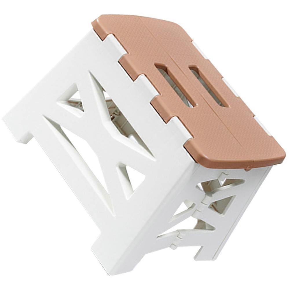 Thickened Portable Folding Stool For Beach Fishing Camping Khaki Rectangular Anti Slip 1Pack