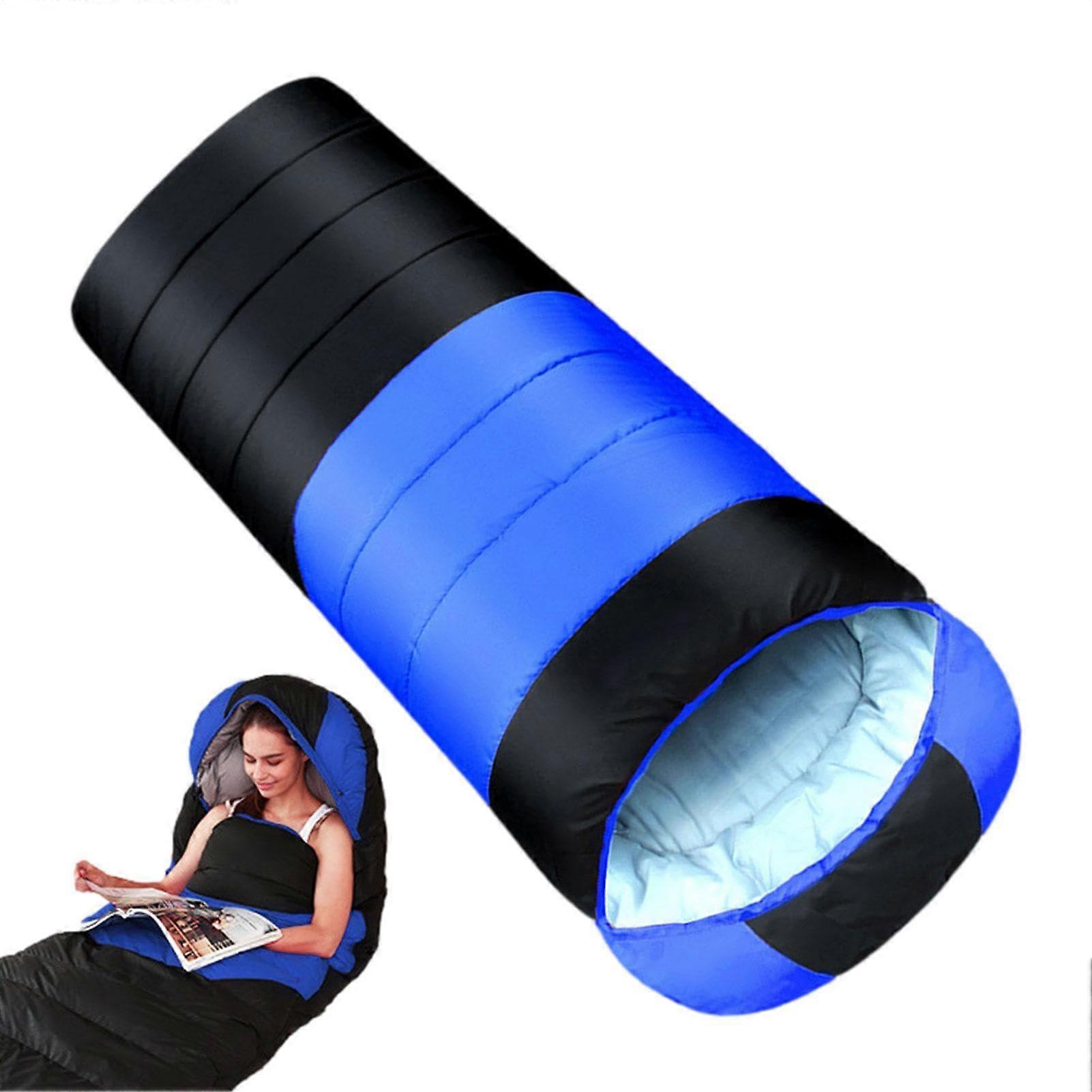 Winter sleeping bag 50°F68°F lightweight with compression sack Blue 1450g